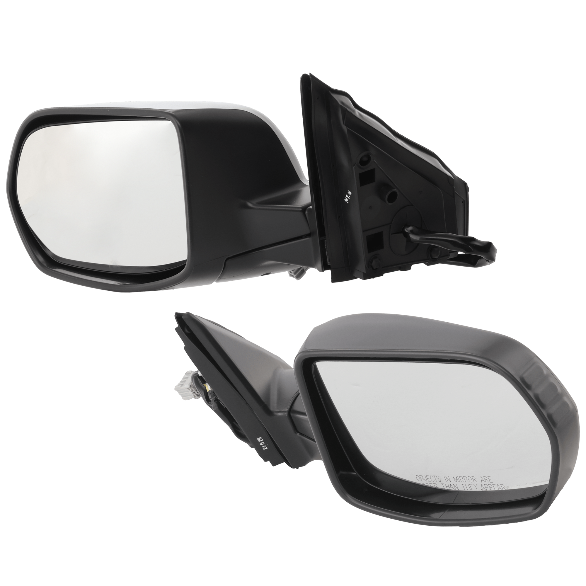 AM CR V 07-11 MIRROR RH AND LH Power Manual Folding Non Heated Textured No Auto dimming BSD Memory Puddle Light and Signal Light LX SE EX models SKU SET JHD49ER Partslink HO1320226 HO1321226 OEM 76200SWAA02-76250SXSA01