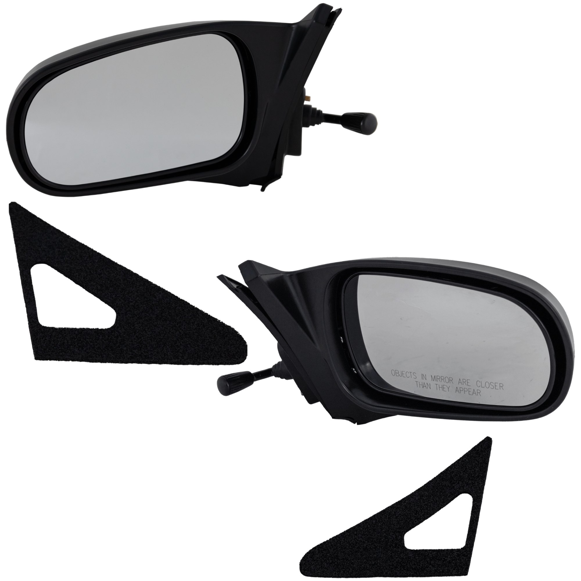 AM CIVIC 96-00 MIRROR RH AND LH Manual Adjust Non Folding Non Heated Textured No Auto dimming BSD Memory and Signal Light Coupe Hatchback SKU SET JHO20R Partslink HO1320122 HO1321122 OEM 76200S00A05-76250S00A05