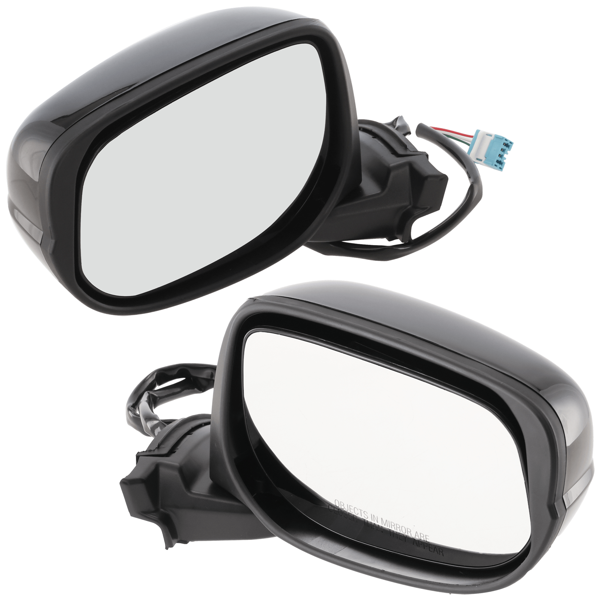 AM FIT 09-14 MIRROR RH AND LH Power Manual Folding Non Heated Paintable SKU SET JHO35ER Partslink HO1320246 HO1321246 OEM 76208TK6305-76258TK6305