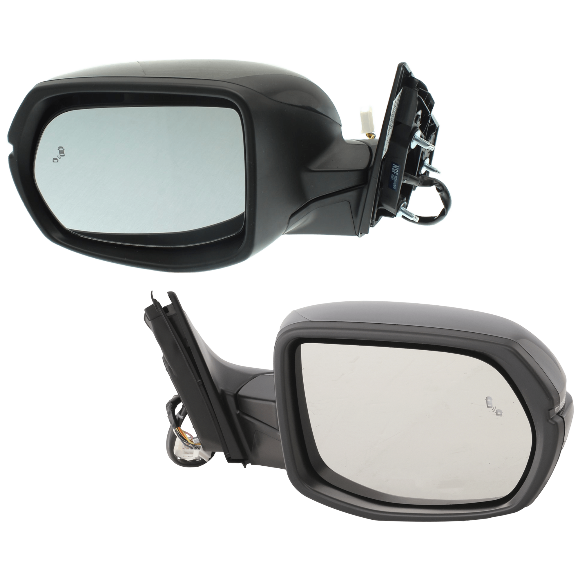 AM CR V 17-22 MIRROR RH AND LH Power Manual Folding Heated Paintable w BSD in Glass and In housing Signal Light No Auto dimming and Memory SKU SET JHO78ER S Partslink HO1320318 HO1321318 OEM 76208TLAA31 PFM 76201T1WA01ZF