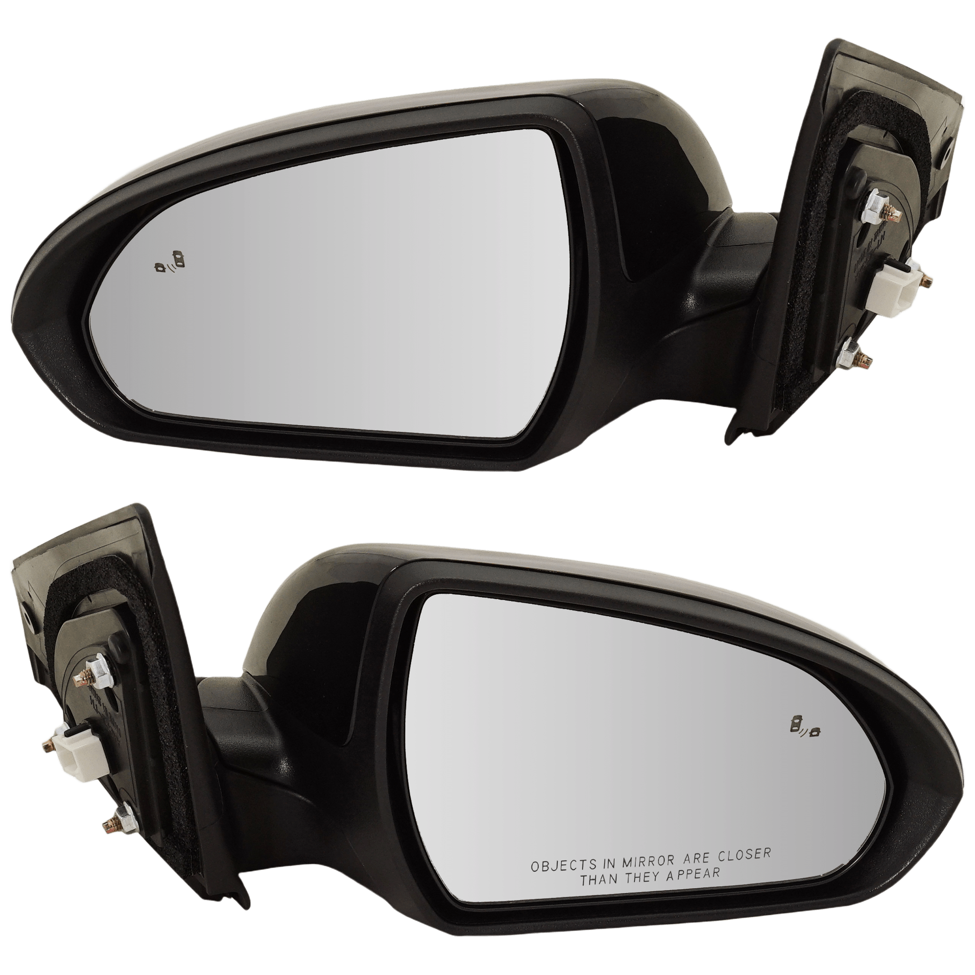 AM ELANTRA 17-20 MIRROR RH AND LH Power Manual Folding Heated Paintable w BSD in Glass No Auto dimming Memory and Signal Light SKU SET JHY06ER Partslink HY1320226 HY1321226 OEM 87610F3020-87620F3020