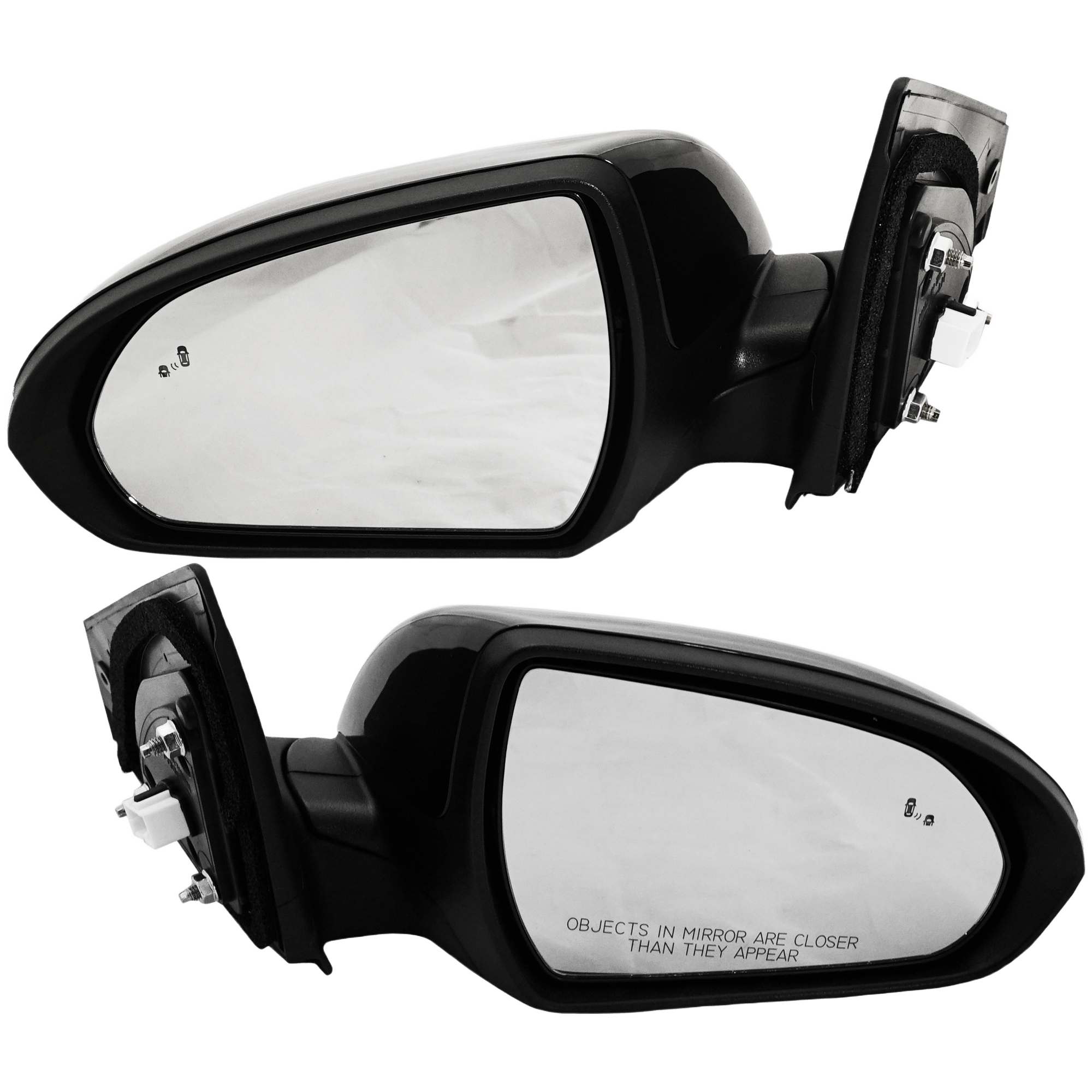 AM ELANTRA 17-18 MIRROR RH AND LH Power Manual Folding Heated Paintable w BSD in Glass In housing Signal Light and Memory No Auto dimming SKU SET JHY08ER S Partslink HY1320227 HY1321227 OEM 87610F3040-87620F3040