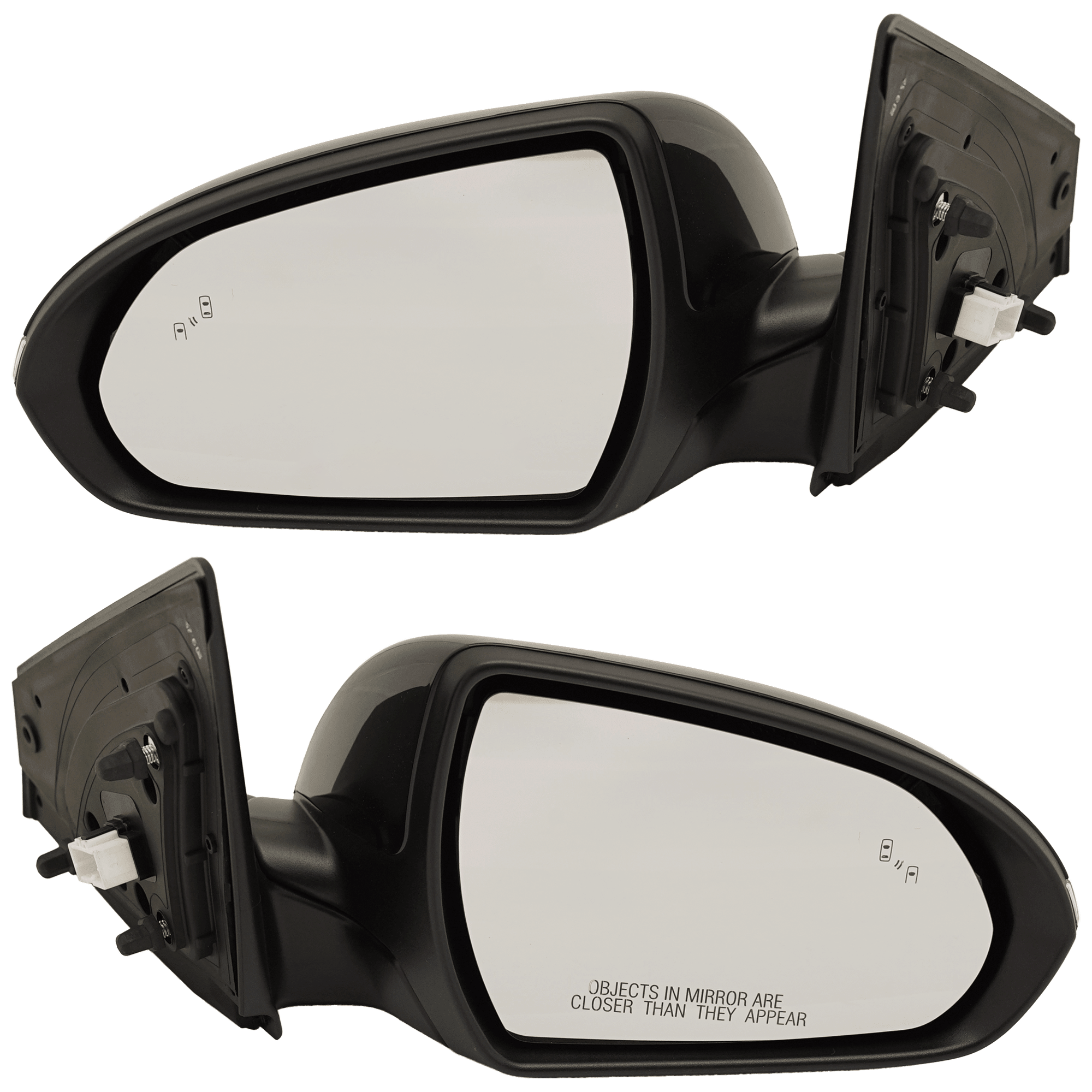 AM ELANTRA 17-18 MIRROR RH AND LH Power Manual Folding Heated Paintable w BSD in Glass and In housing Signal Light No Auto dimming and Memory SKU SET JHY102ER S Partslink HY1320232 HY1321232 OEM 87610F3030-87620F3030