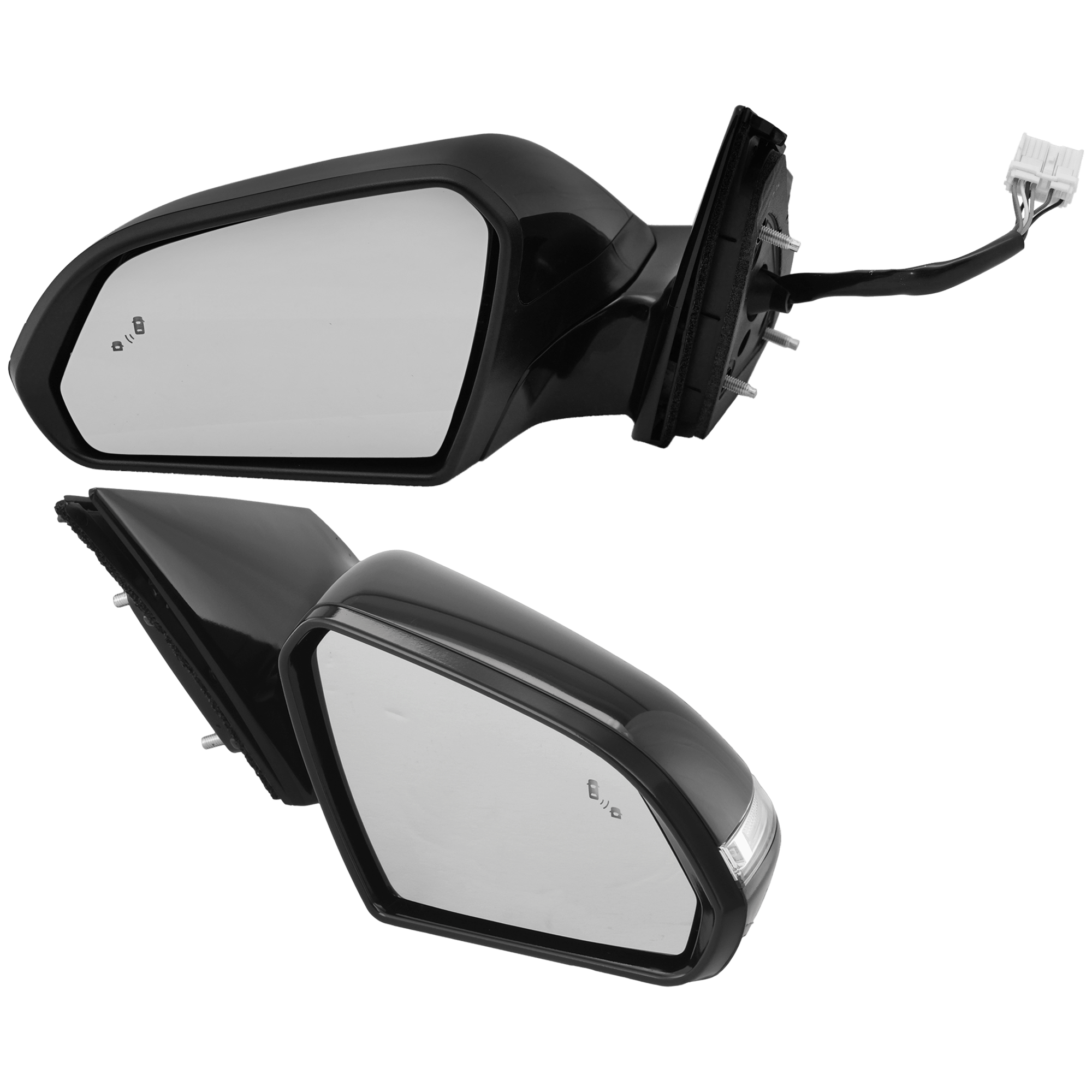 AM SONATA 15-17 MIRROR RH AND LH Power Manual Folding Heated Paintable w BSD and Signal Light No Memory SKU SET JHY105ER S Partslink HY1320228 HY1321228 OEM 87610C2060-87620C2060