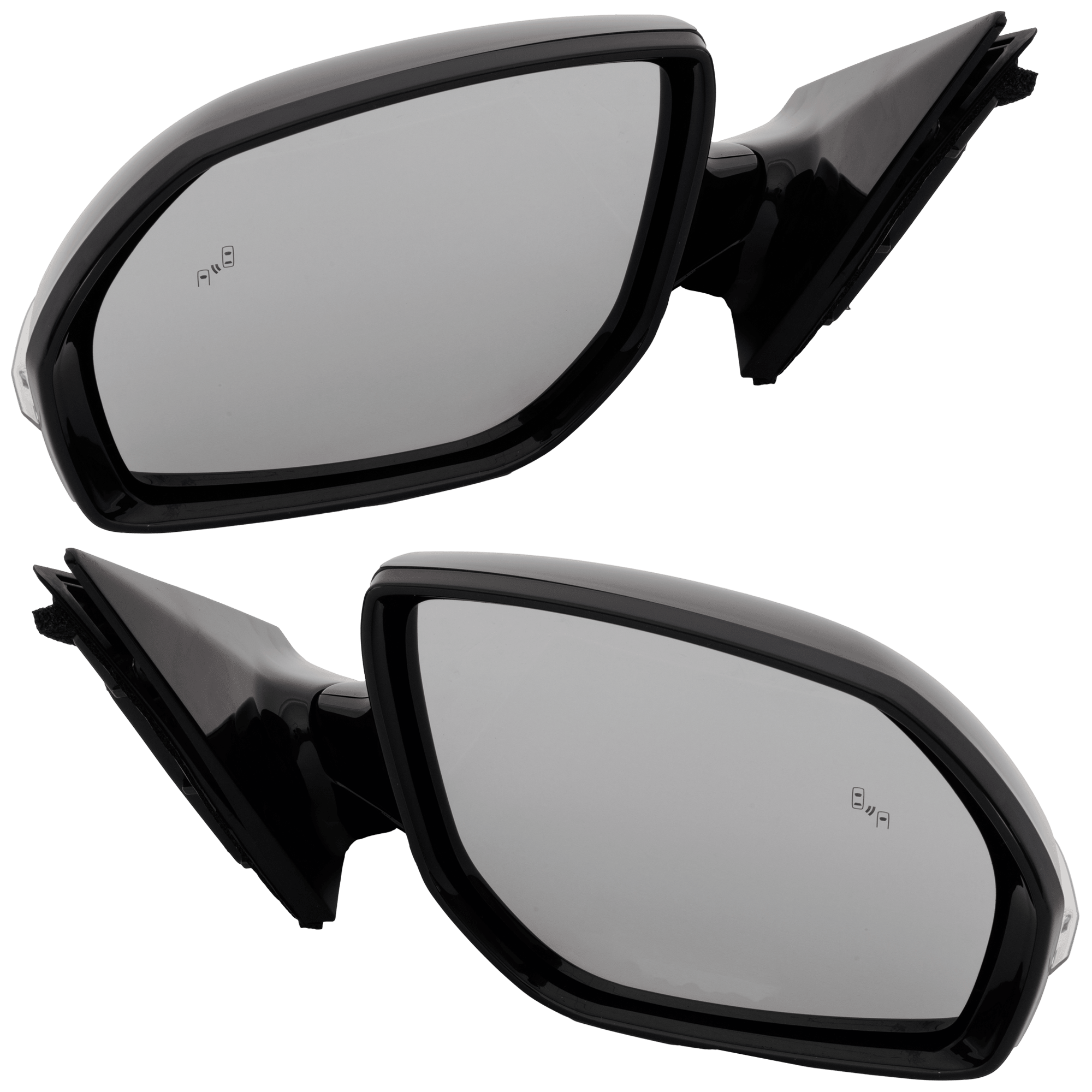 AM SANTA FE 13-16 MIRROR RH AND LH Power Manual Folding Heated Paintable w Blind Spot Detection Signal Light No Auto dimming Puddle Light SKU SET JHY124ER S Partslink HY1320286 HY1321286 OEM 87610B8040-87620B8031