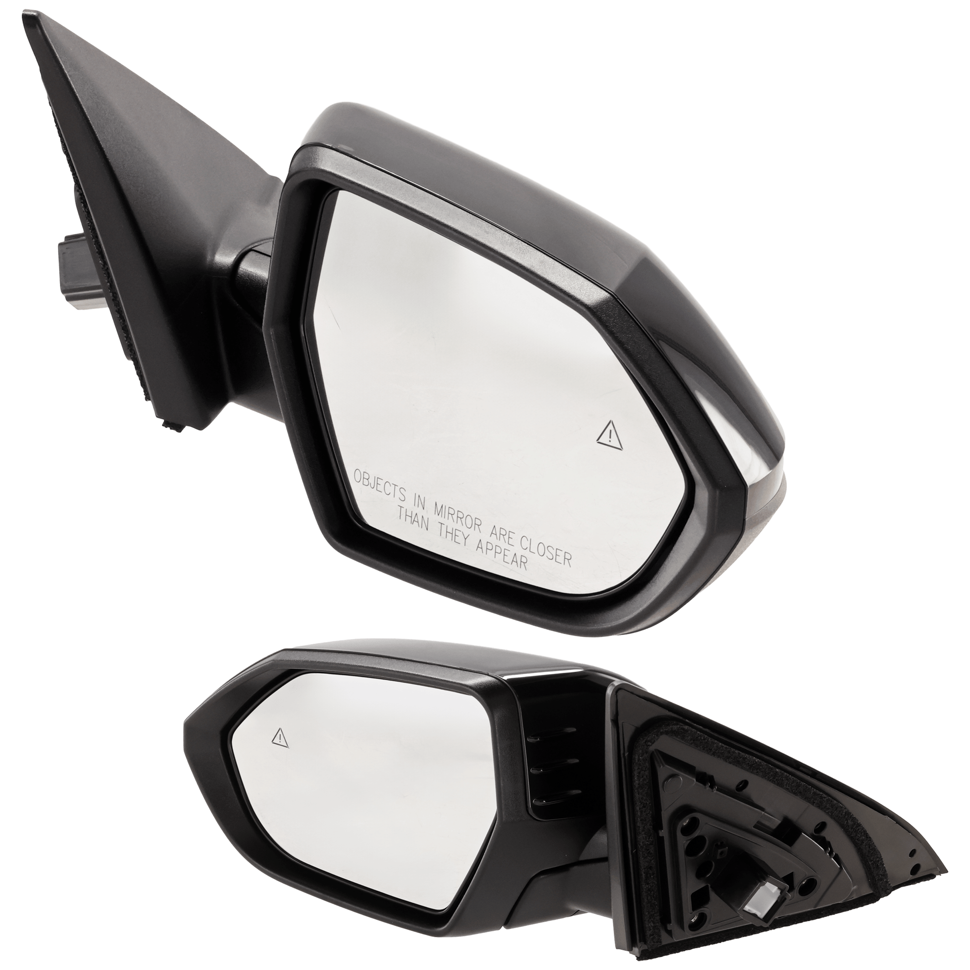 AM KONA 24-24 MIRROR RH AND LH Power Manual Folding Non Heated Paintable w BSD No Auto dimming Memory Puddle Light and Signal Light SE Model SKU SET JHY154ER Partslink HY1320337 HY1321337 OEM 87610BE000-87620BE000