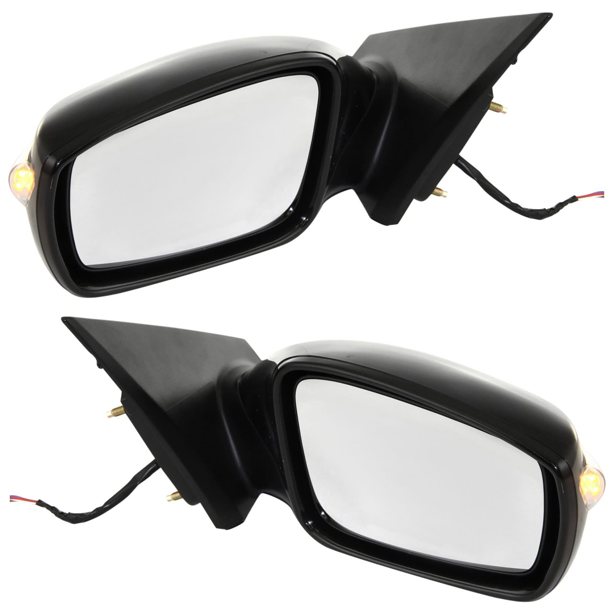 AM SONATA 11-14 MIRROR RH AND LH Power Manual Folding Non Heated Paintable w Signal Light Exc. Hybrid Model SKU SET JHY45ER S Partslink HY1320167 HY1321167 OEM 876103Q100-876203Q100