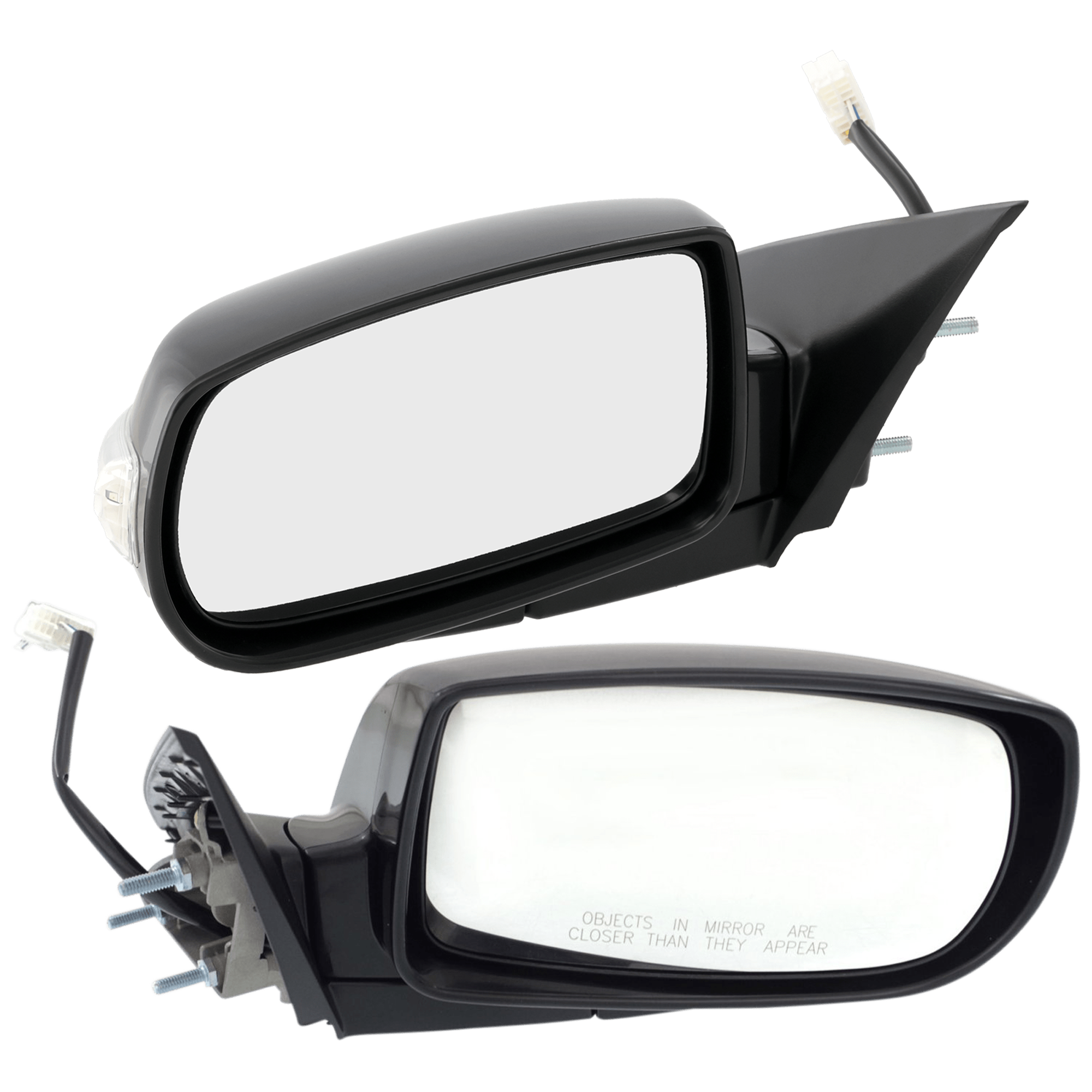 AM GENESIS COUPE 10-16 MIRROR RH AND LH Power Manual Folding Non Heated Paintable w Signal Light SKU SET JHY71ER S Partslink HY1320192 HY1321192 OEM 876102M120-876202M120