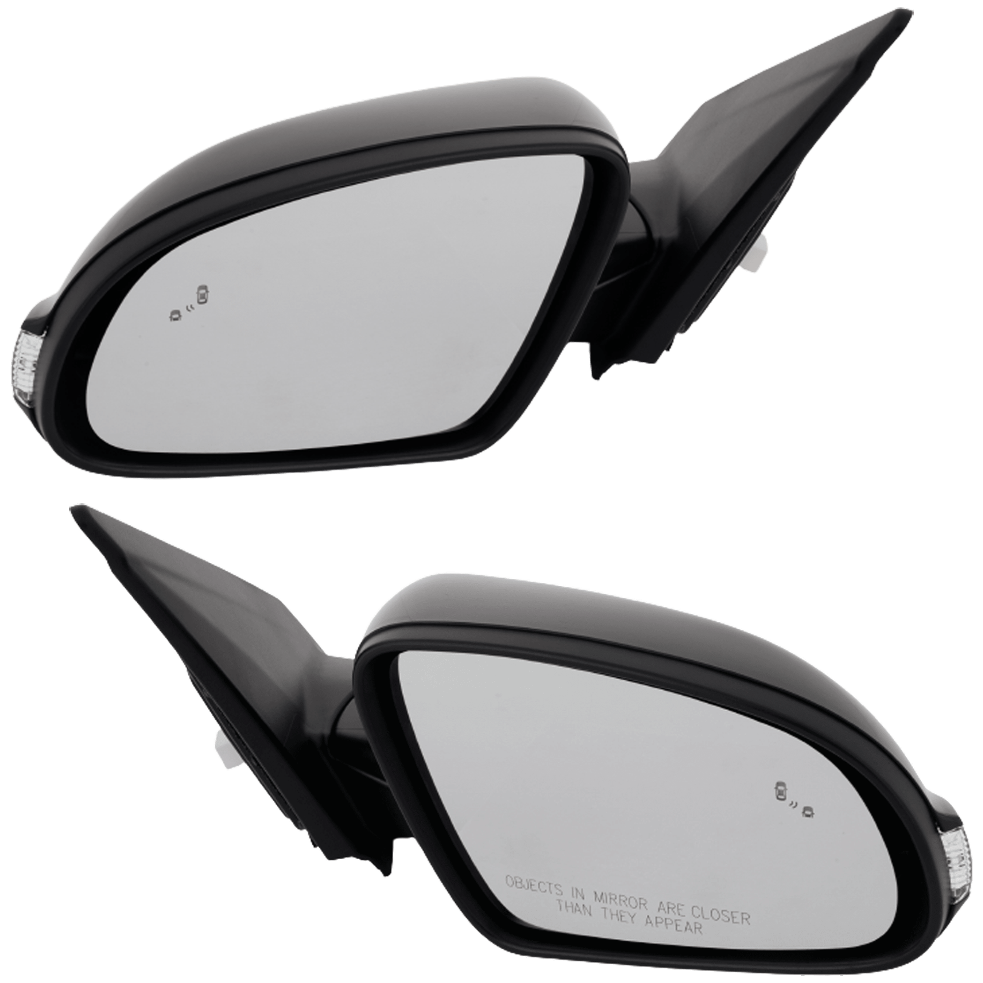 AM KONA 18-21 MIRROR RH AND LH Power Manual Folding Heated Paintable w BSD SKU SET JHY99ER S Partslink HY1320257 HY1321257 OEM 87610J9130MZH 87620J9130MZH
