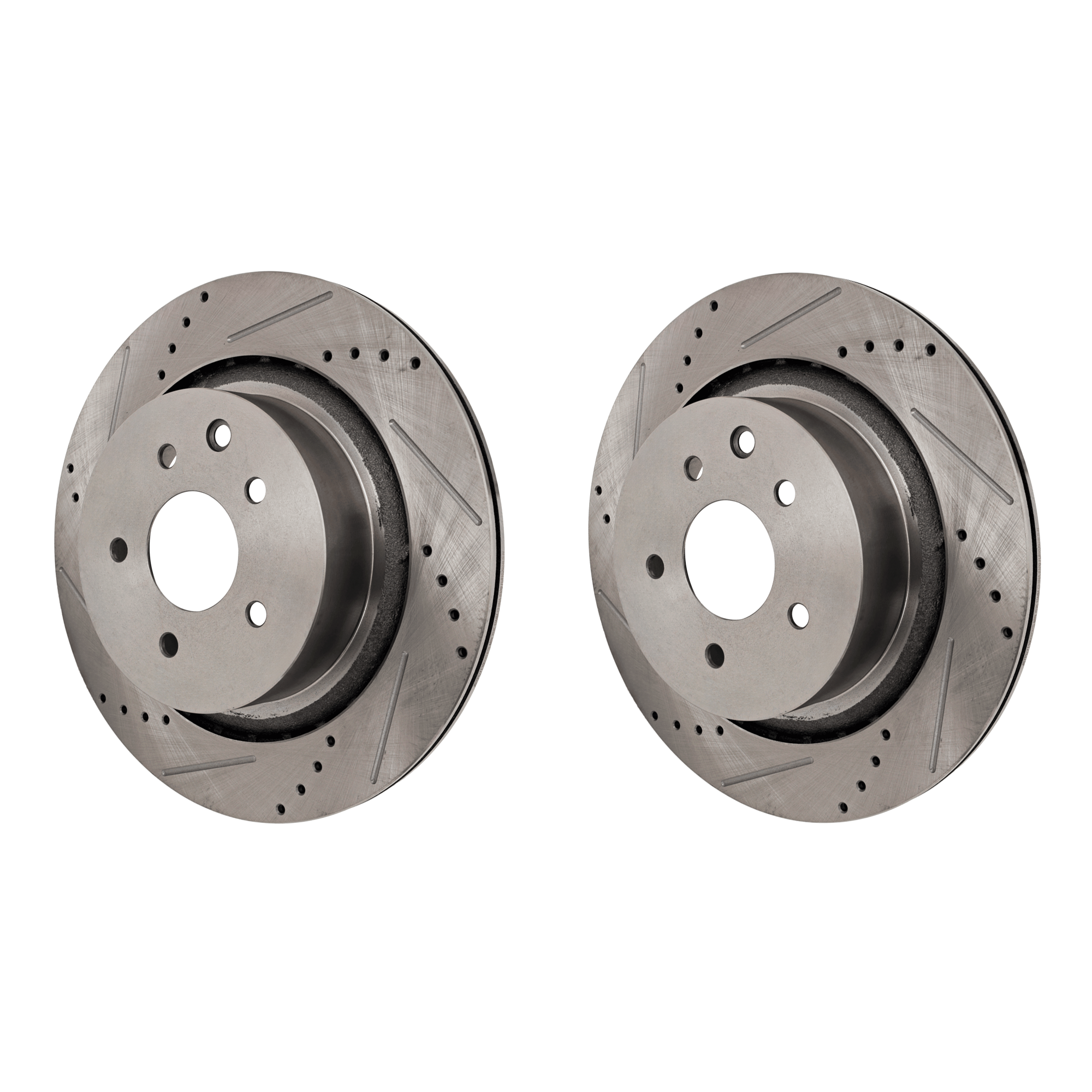 AM G35-07-08 G37-08-13 Q60-14-15 REAR BRAKE DISC RH AND LH Drilled and Slotted SKU SET JI27110006DRS2 OEM 31470-44621-880568-900538-6006