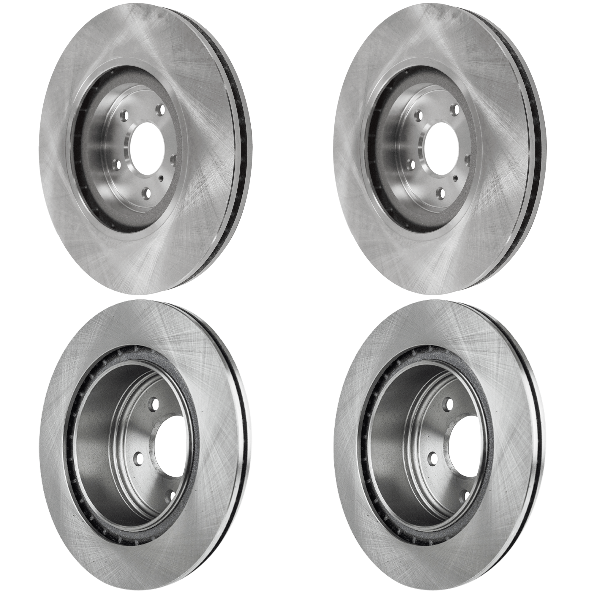 AM G37-09-09 FRONT AND REAR BRAKE DISC RH AND LH 4 Wheel Set Plain Surface SKU SET JI27110007-4 OEM 40206JL00A 43206EG000