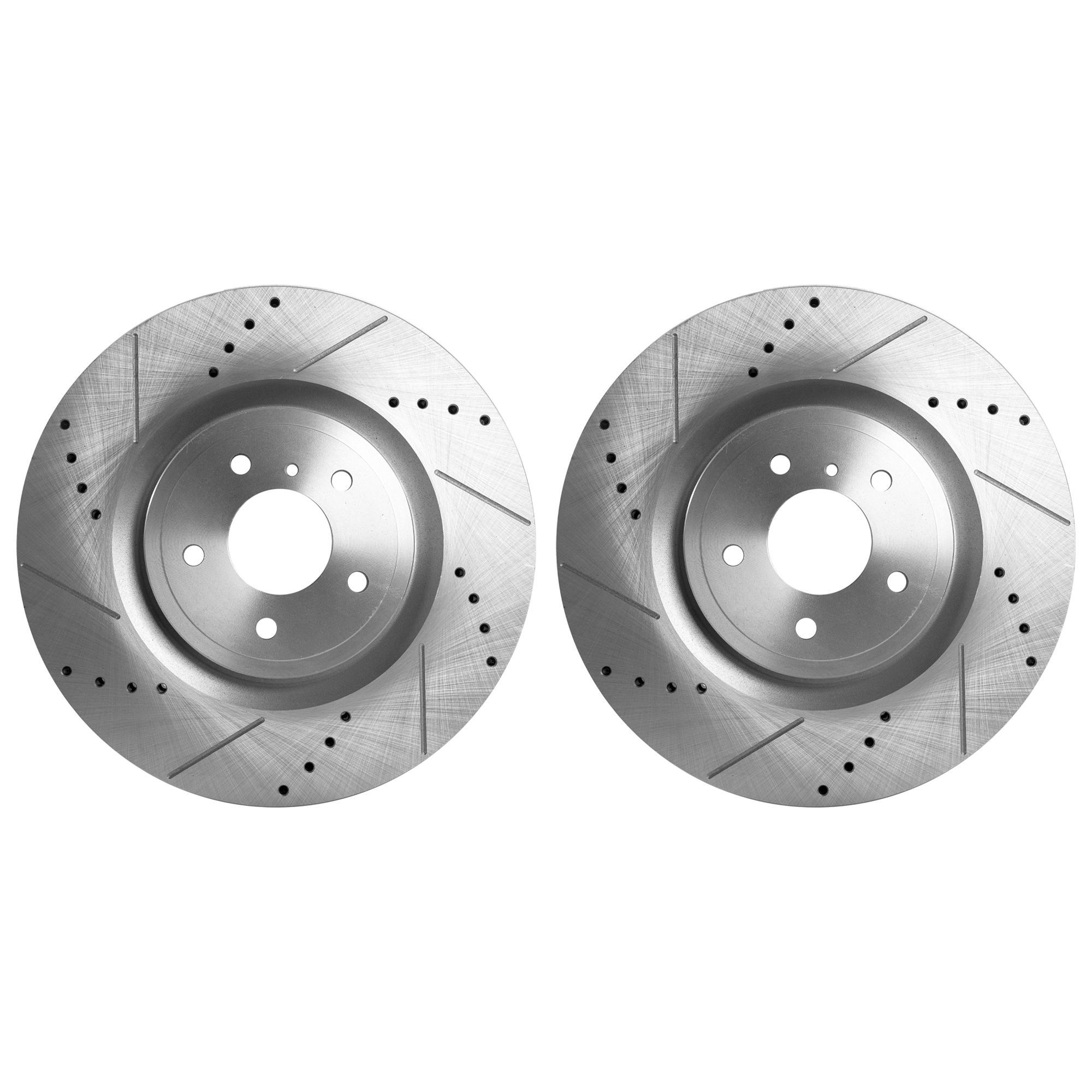 AM G37-08-13 Q50-14-23 FRONT BRAKE DISC RH AND LH Drilled and Slotted SKU SET JI27110007DRS2
