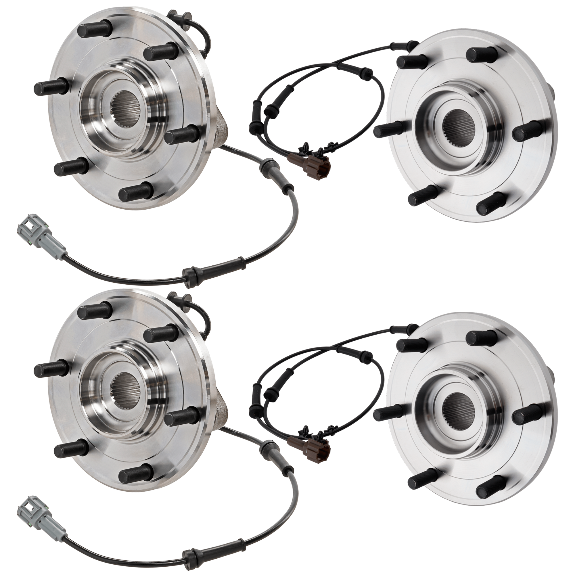 AM ARMADA 05-07 QX56-04-07 FRONT AND REAR HUB ASSEMBLY RH AND LH 6 Studs 6 in. x 6.75 in. Bolt Pattern SKU SET JI283701-4 OEM 402027S000-402027S100-432027S0