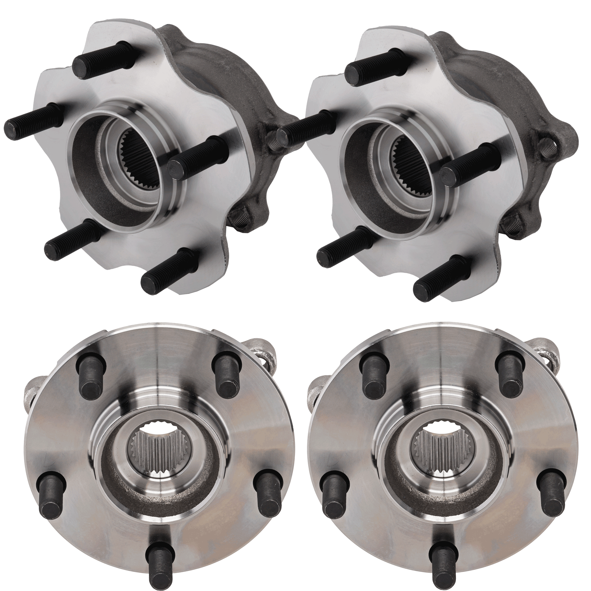 AM G35-07-08 FX50-09-13 Q70-14-18 FRONT AND REAR HUB ASSEMBLY RH AND LH Set of 4-5 Studs 5 x 4.5 in. Bolt Pattern AWD SKU SET JI283705-4 B OEM 40202EJ70B 432024GA0B