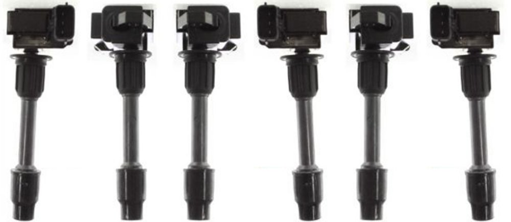 AM QX4 PATHFINDER 00-01 IGNITION COIL Set of 6-12 Volts Blade Type 3 Prong Male Terminal SKU SET JI504610-6