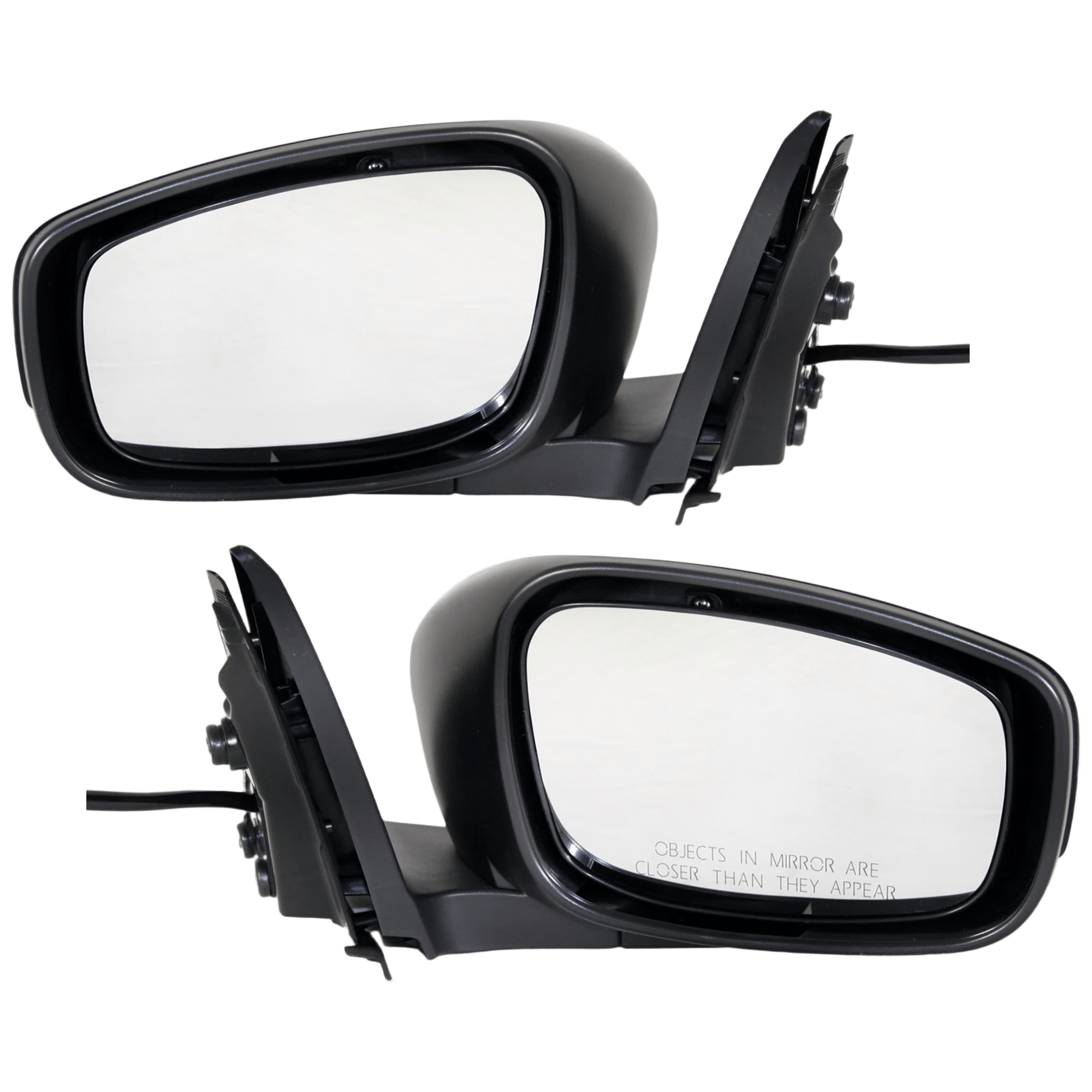 AM G37-08-12 Q60-14-15 MIRROR RH AND LH Power Non Heated Manual Folding Paintable Base Model Coupe SKU SET JIN20ER Partslink IN1320112 IN1321112 OEM 96301JK62B PFM 96302JK62B PFM