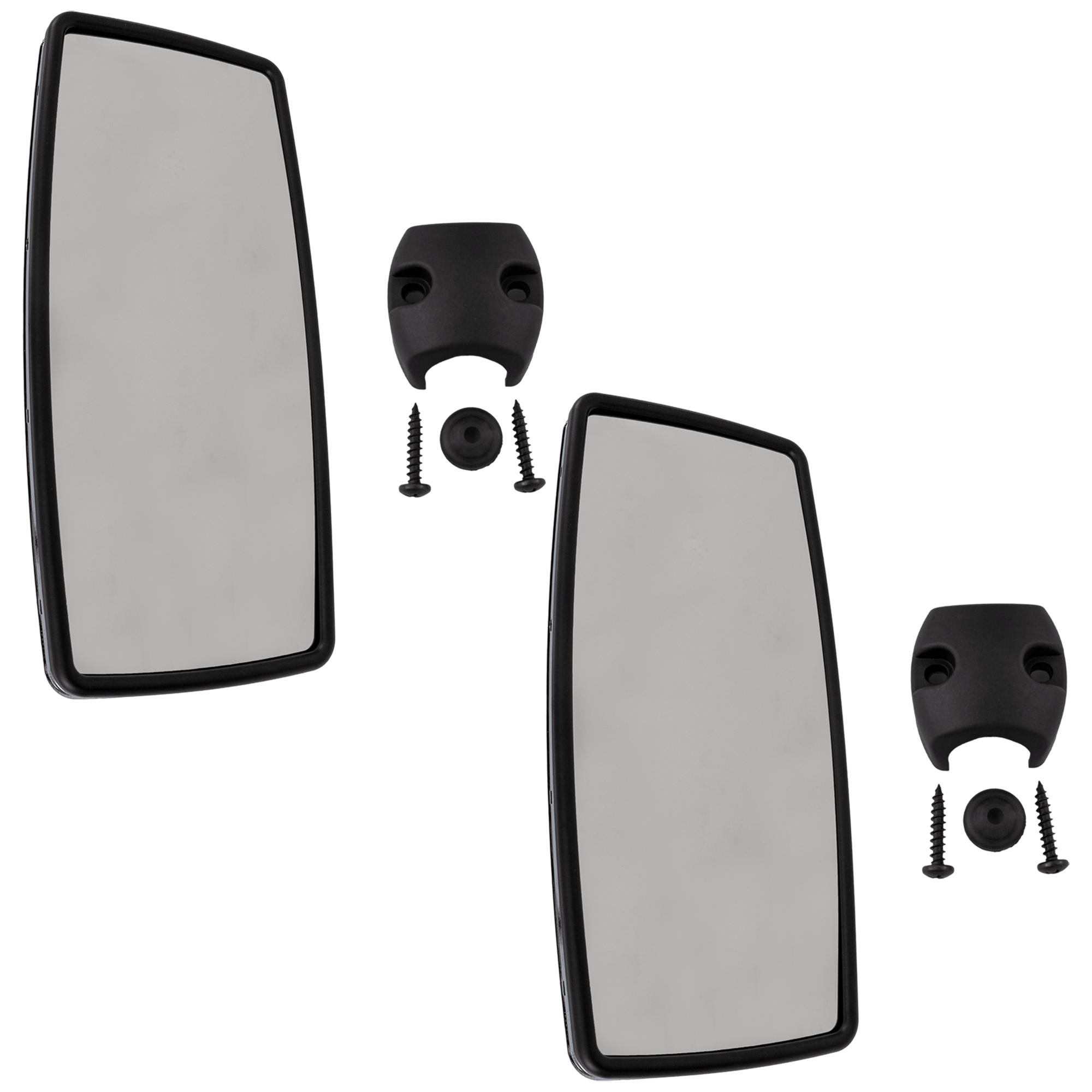 AM INTERNATIONAL PROSTAR 08-11 MIRROR RH AND LH Upper Manual Adjust Heated Chrome Fits 2 Piece type SKU SET JIN69R L HD 2 OEM Heavy Duty