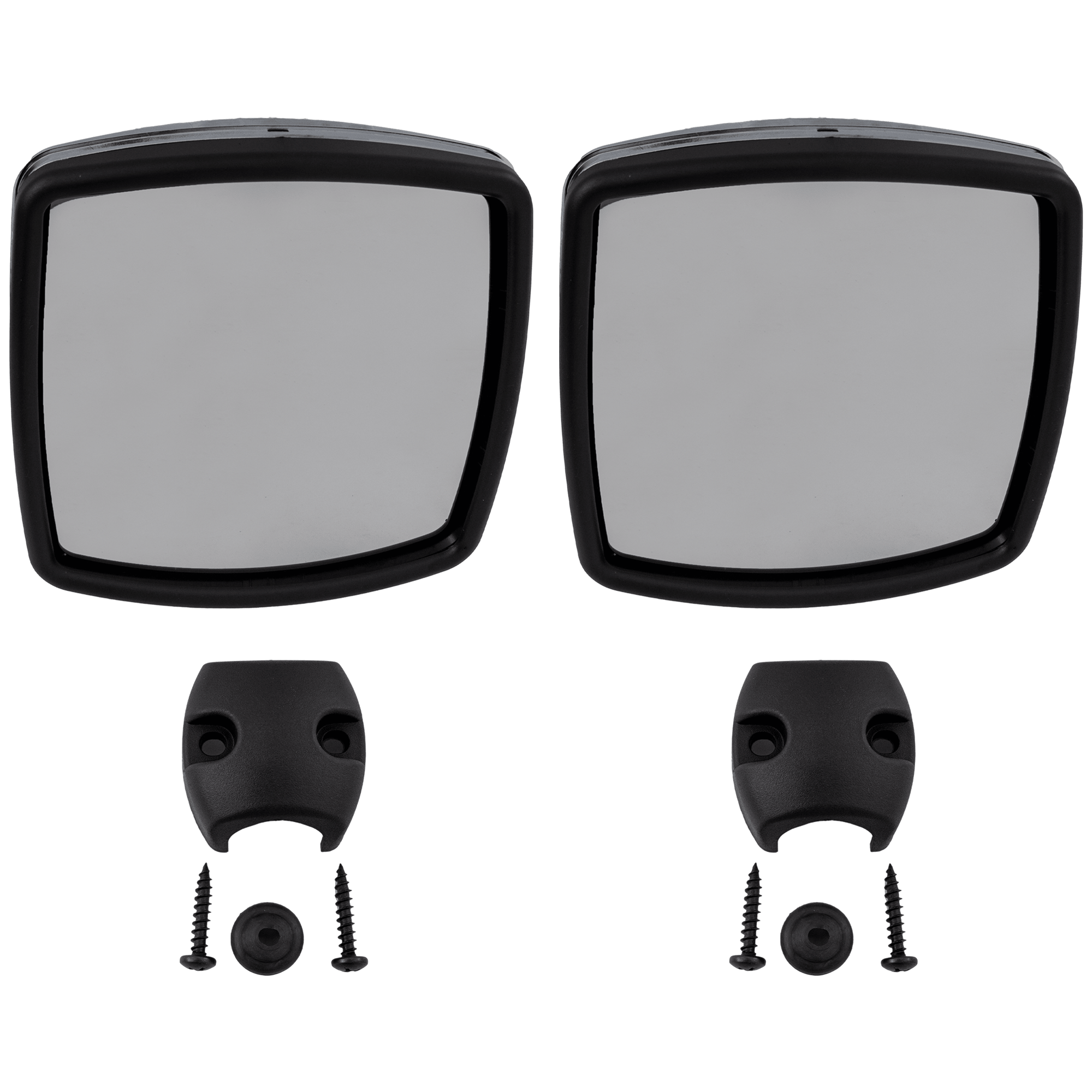 AM INTERNATIONAL PROSTAR 08-11 MIRROR RH AND LH Lower Manual Adjust Heated Chrome Fits 2 Piece type SKU SET JIN70R L HD 2 OEM Heavy Duty