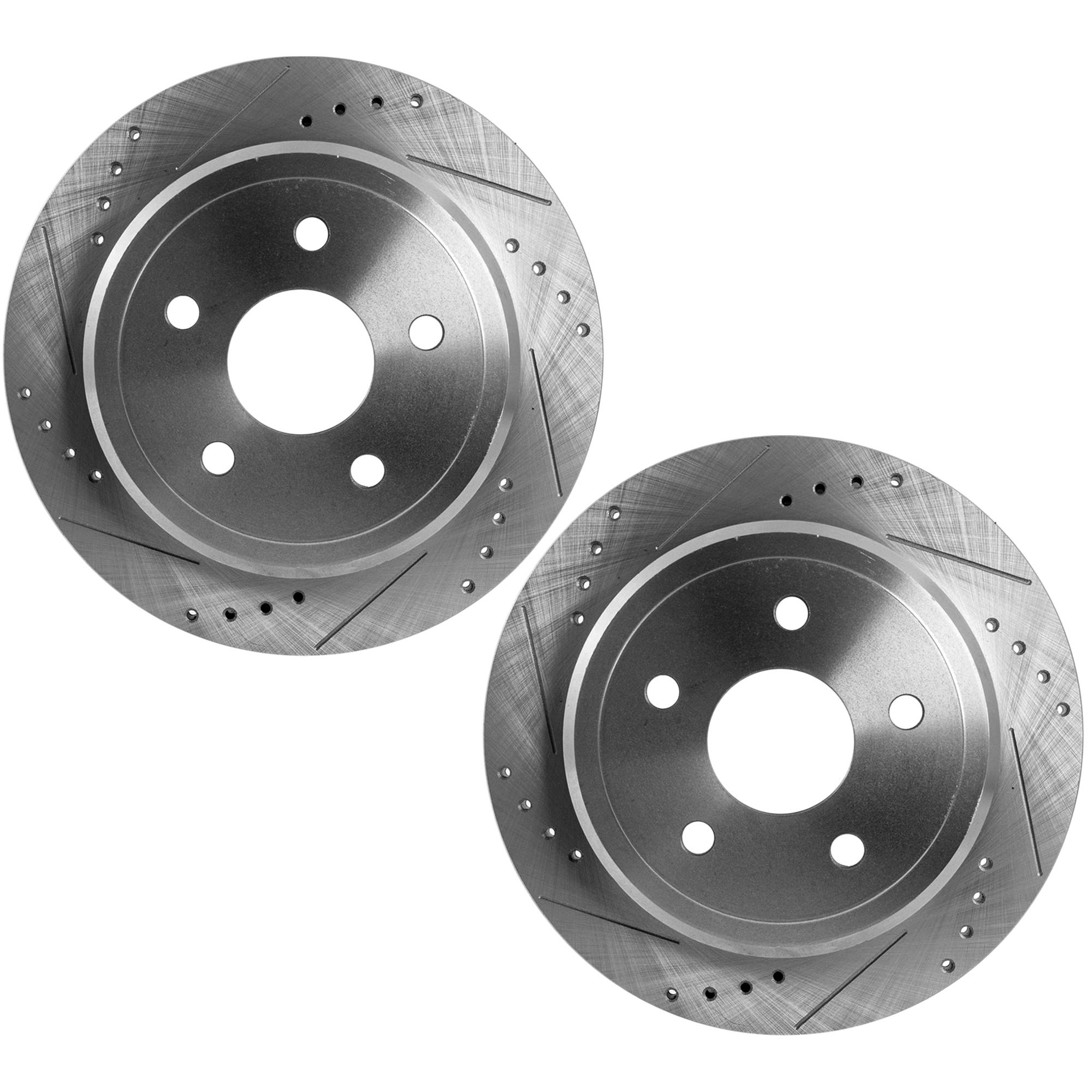 AM GRAND CHEROKEE 05-10 REAR BRAKE DISC RH AND LH Cross drilled and Slotted SKU SET JJ27110011DRS2 OEM 43083-53027-780296-48880296-60