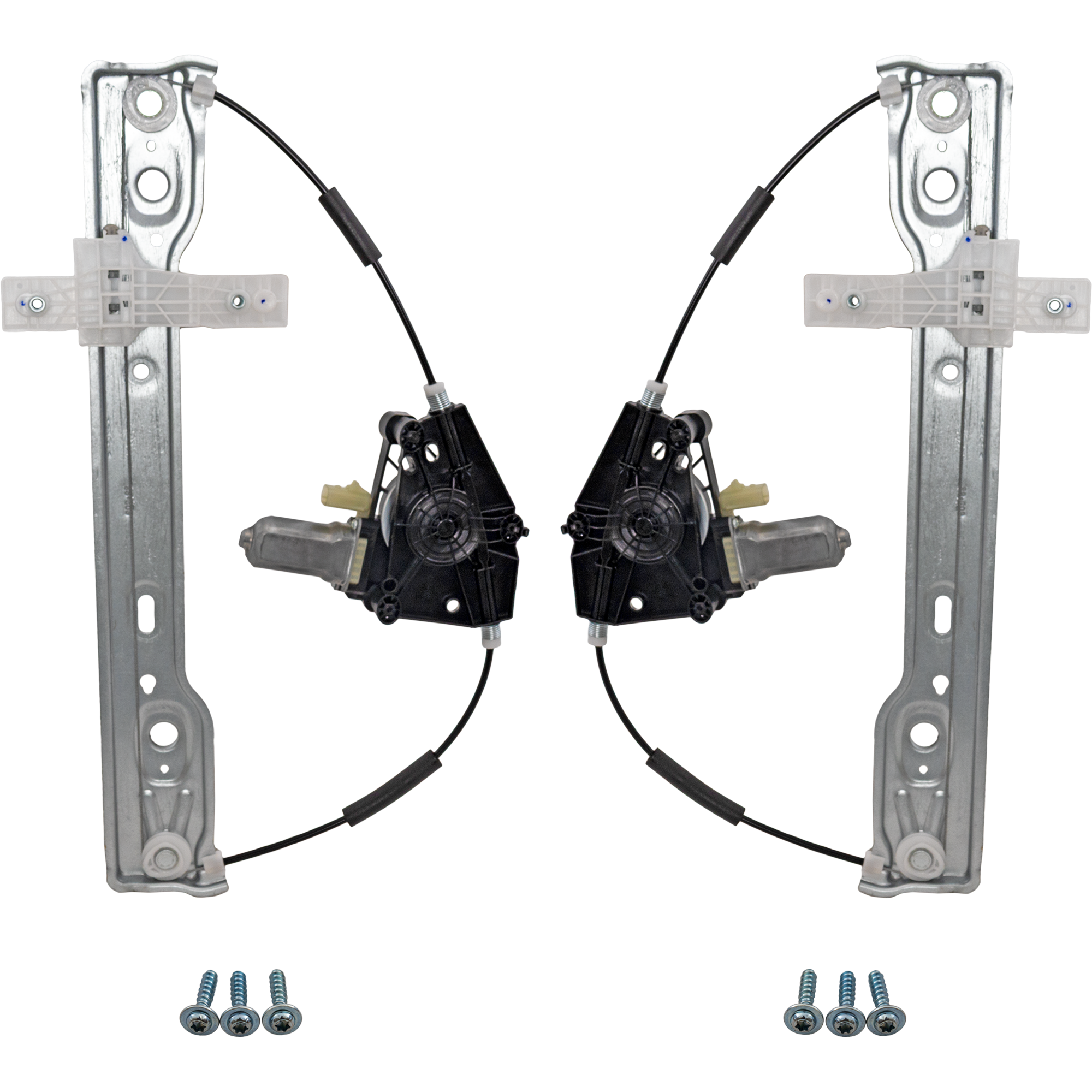 AM WRANGLER 18-25 GLADIATOR 20-25 FRONT WINDOW REGULATOR RH AND LH Power w Motor 2 Pins SKU SET JJ46290003 Partslink CH1350195 CH1351195 OEM 68301892AA PFM 68301893AA PFM