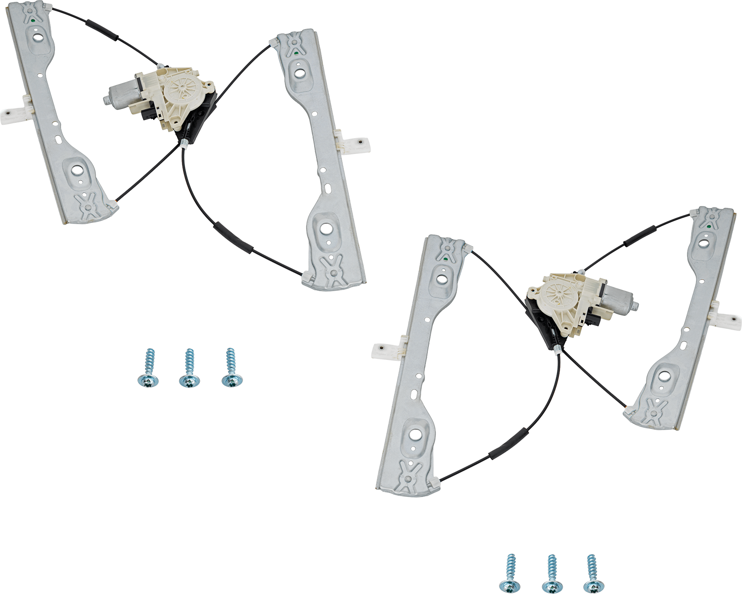 AM CHEROKEE 14-23 FRONT WINDOW REGULATOR RH AND LH Power w Motor SKU SET JJ46290029 Partslink CH1350193 CH1351193 OEM 68227254AB PFM 68227255AB PFM