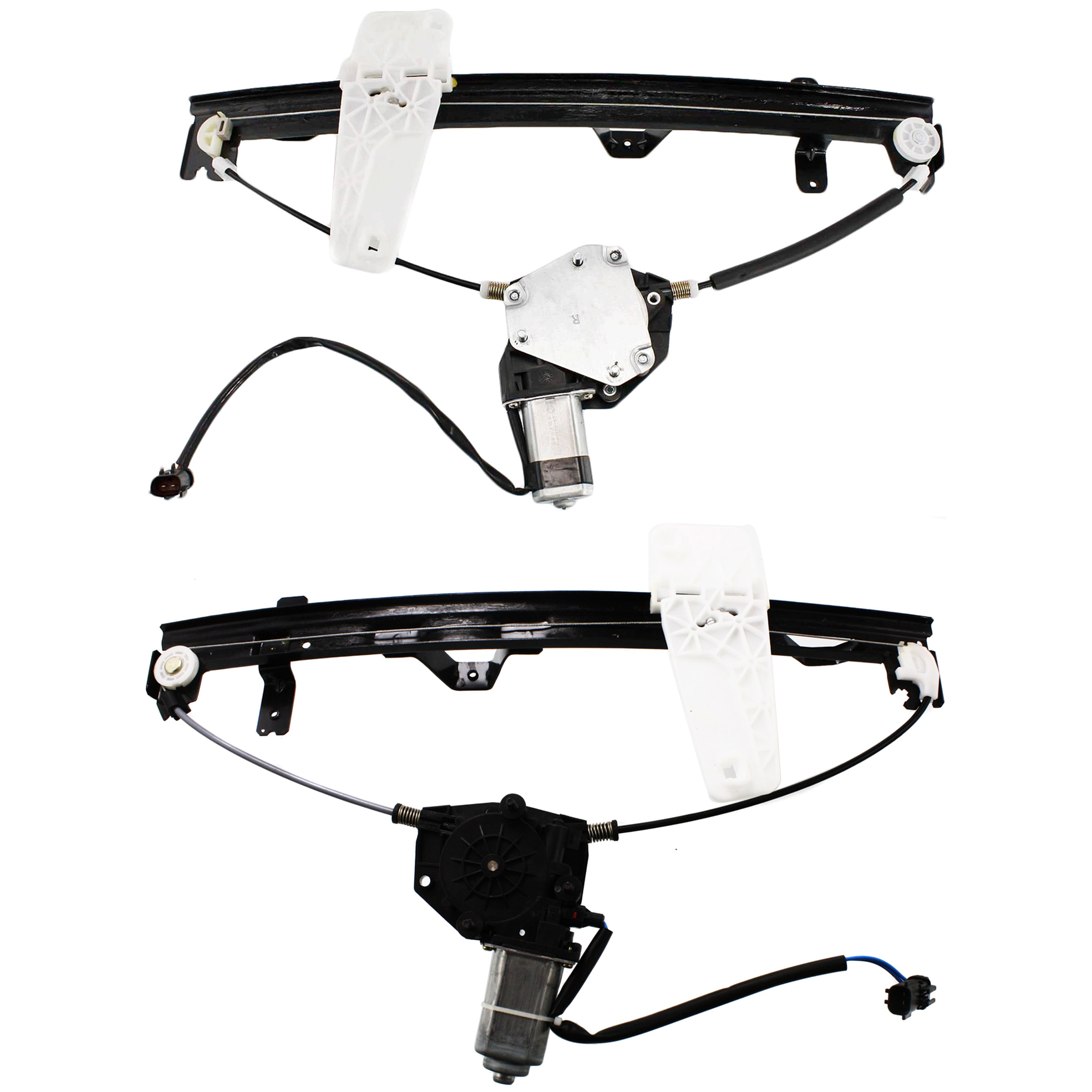 AM GRAND CHEROKEE 99-00 FRONT WINDOW REGULATOR RH AND LH Power w Motor SKU SET JJ462905 Partslink CH1350121 CH1351120 OEM 55076466AG 55076467AG