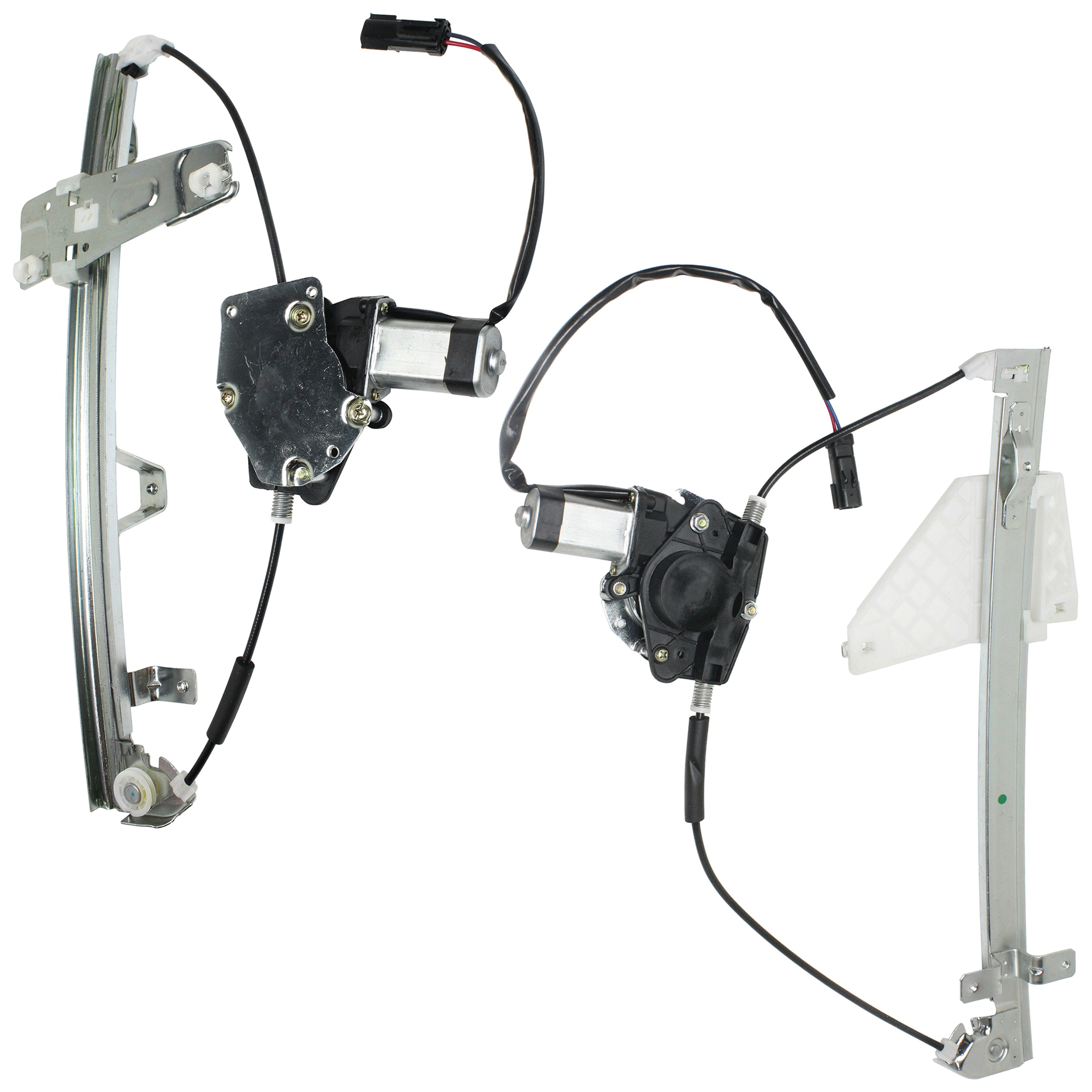 AM GRAND CHEROKEE 01-04 FRONT AND REAR WINDOW REGULATOR LH Power w Motor SKU SET JJ462908-2L Partslink CH1350122 CH1550102 OEM 55363285AE 55363287AE