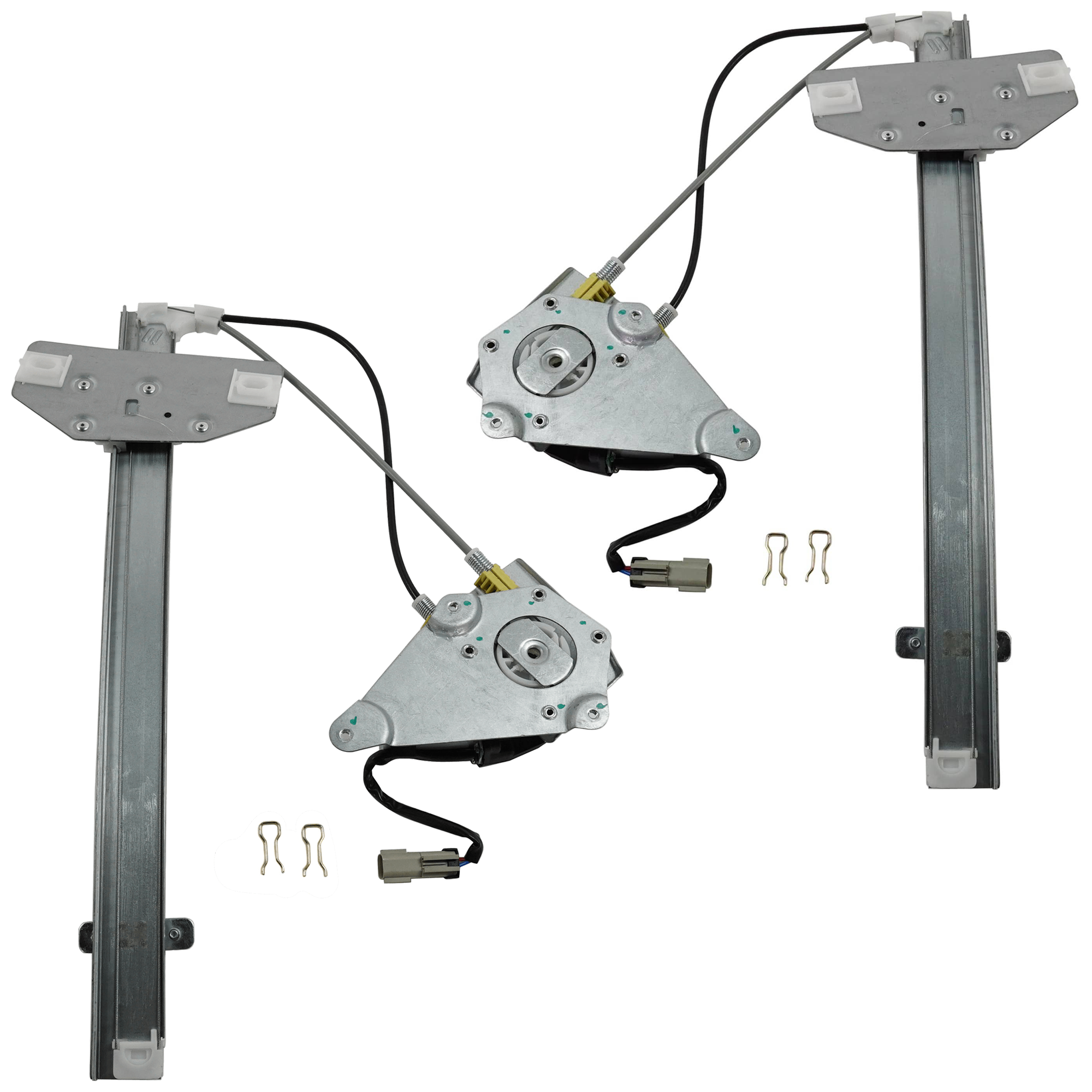 AM LIBERTY 02-06 FRONT WINDOW REGULATOR RH AND LH Power w Motor SKU SET JJ462909 Partslink CH1350155 CH1351155 OEM 68059644AA 68059645AA