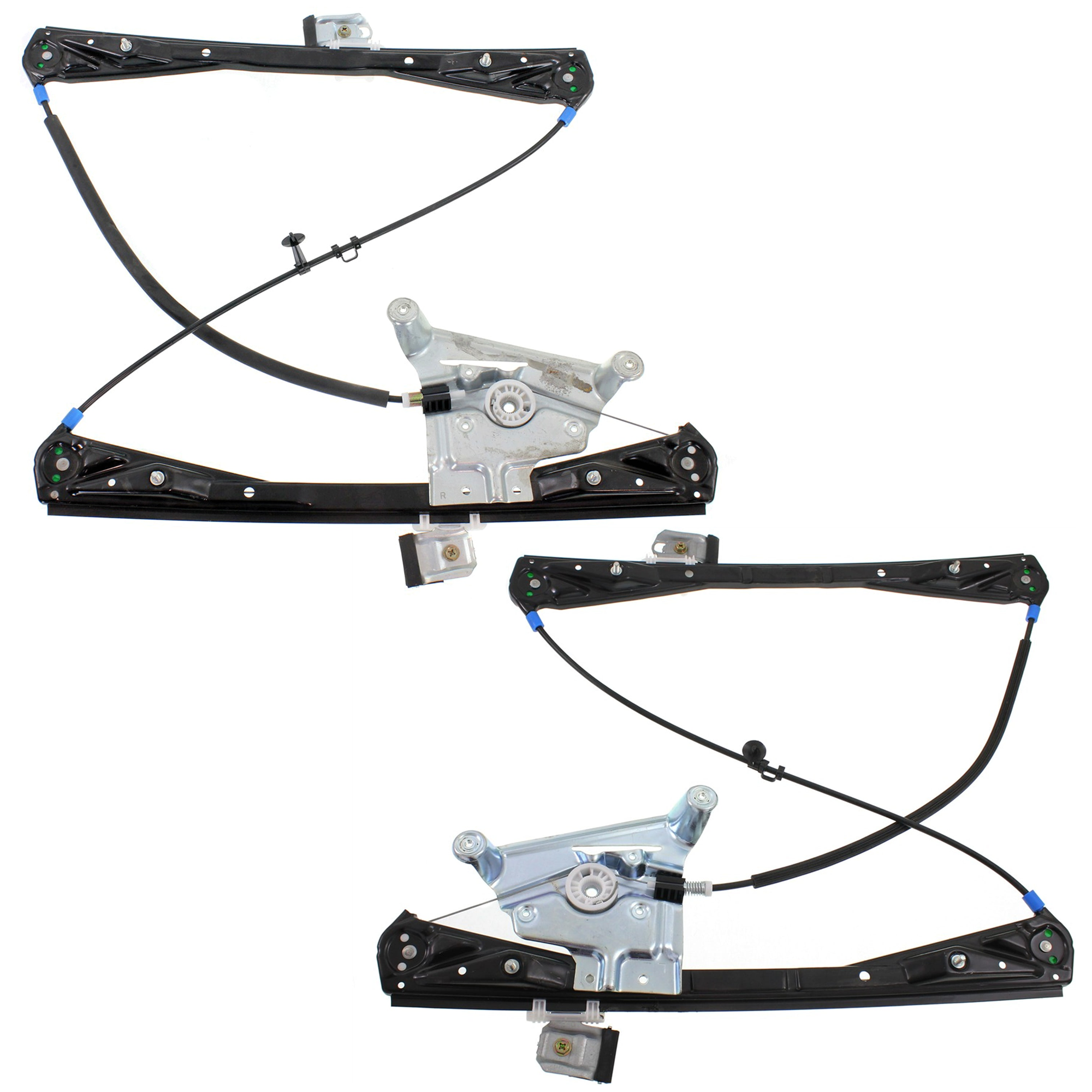 AM S TYPE 02-08 FRONT WINDOW REGULATOR RH AND LH Power w o Motor SKU SET JJ462921 OEM XR848093 XR848094