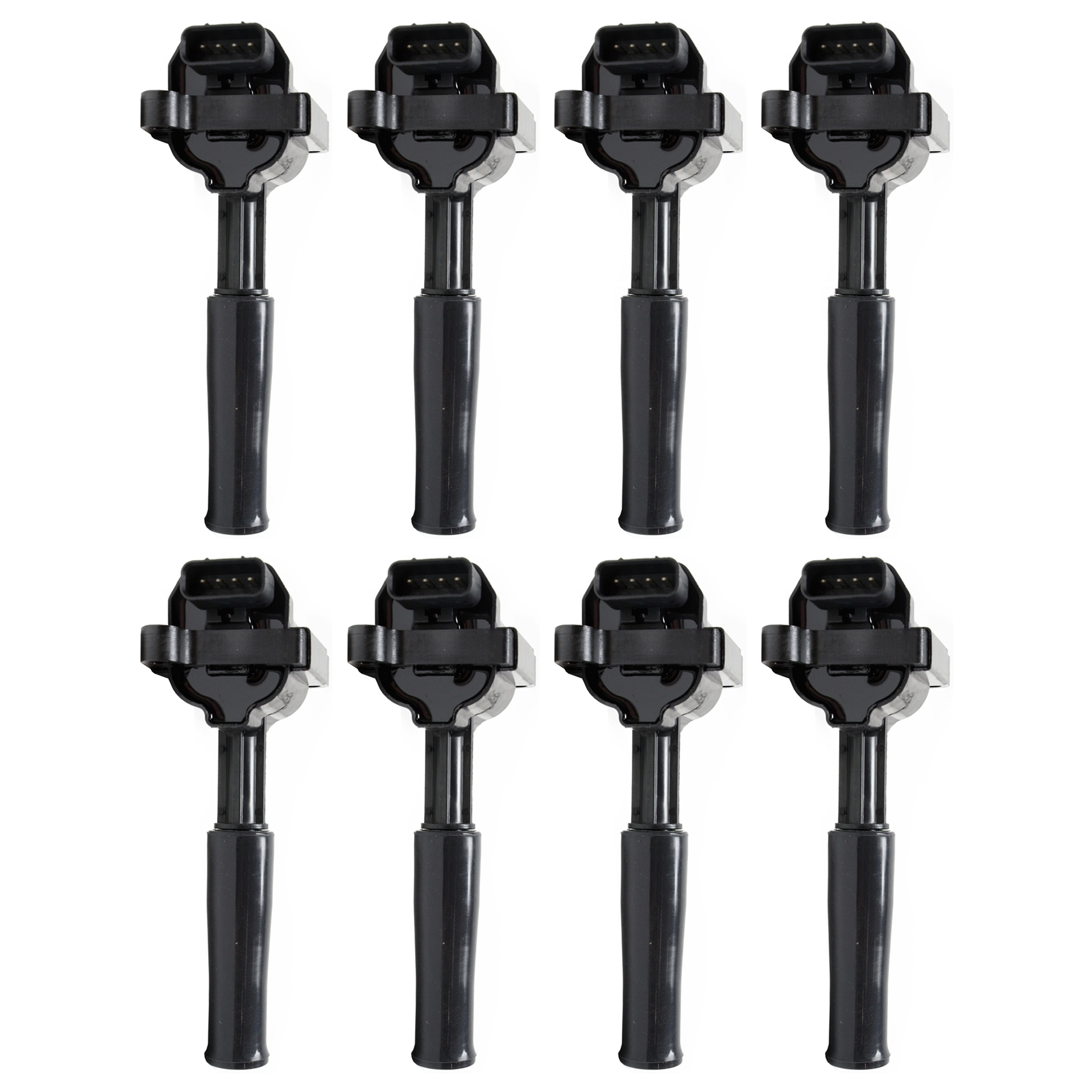 AM XJ8-99-03 XK8-99-02 IGNITION COIL Set of 8 Blade Terminal Type 12 Volts Coil on Plug SKU SET JJ504608-8