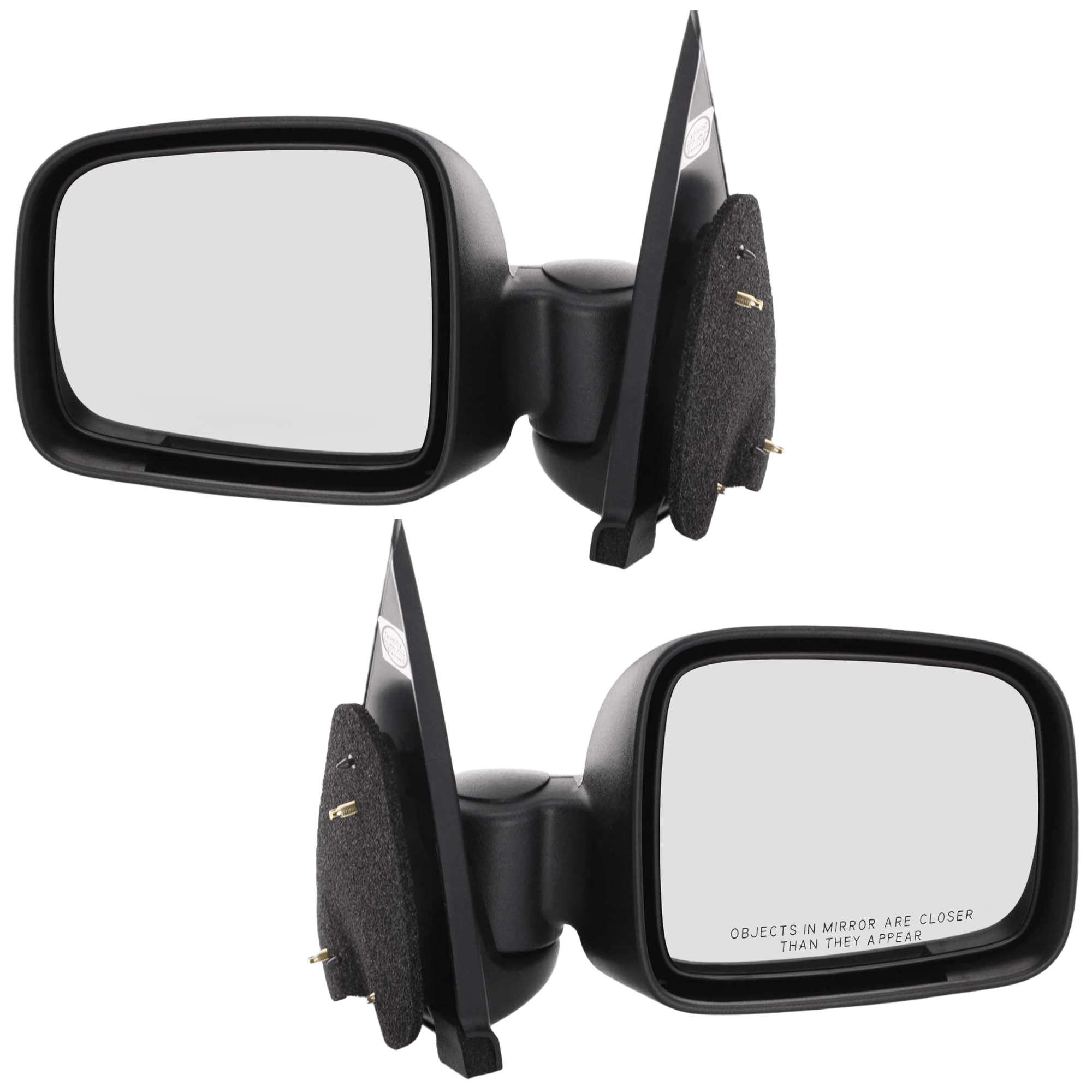 AM LIBERTY 02-07 MIRROR RH AND LH Manual Adjust Non Heated Manual Folding Textured SKU SET JJP26R Partslink CH1320226 CH1321226 OEM 55155836AH 55155837AH