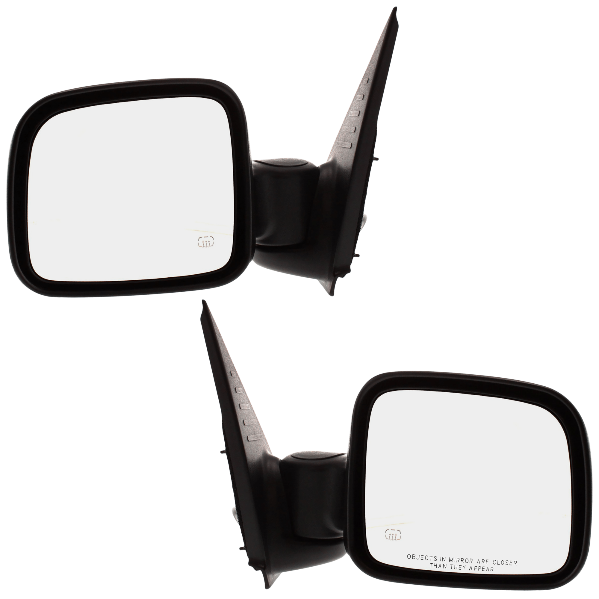 AM LIBERTY 02-07 MIRROR RH AND LH Power Manual Folding Heated Textured w 8 hole 5 pin plug No Memory SKU SET JJP27ER Partslink CH1320232 CH1321232 OEM 55155842AI 55155843AI