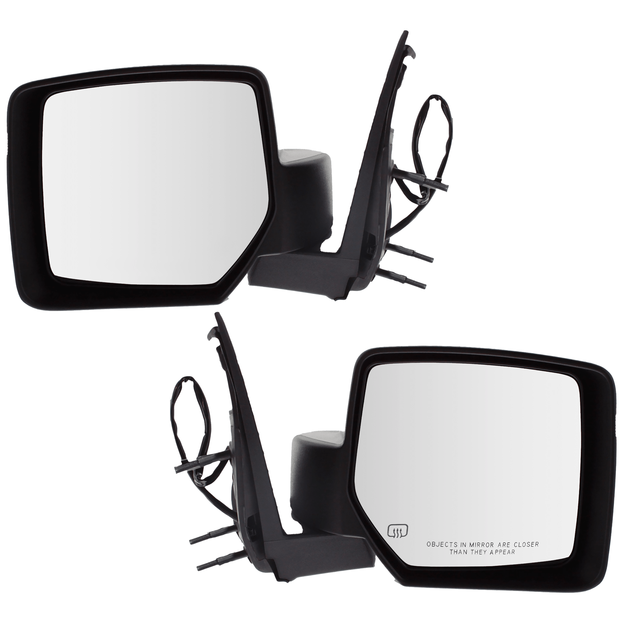 AM LIBERTY 08-12 MIRROR RH AND LH Power Manual Folding Heated Textured No Memory and Prong Connector w 10 Hole 5 Pin Plug Set of 2 SKU SET JJP37ER 2 Partslink CH1320371 CH1321287 OEM 57010078AF 57010185AF PFM