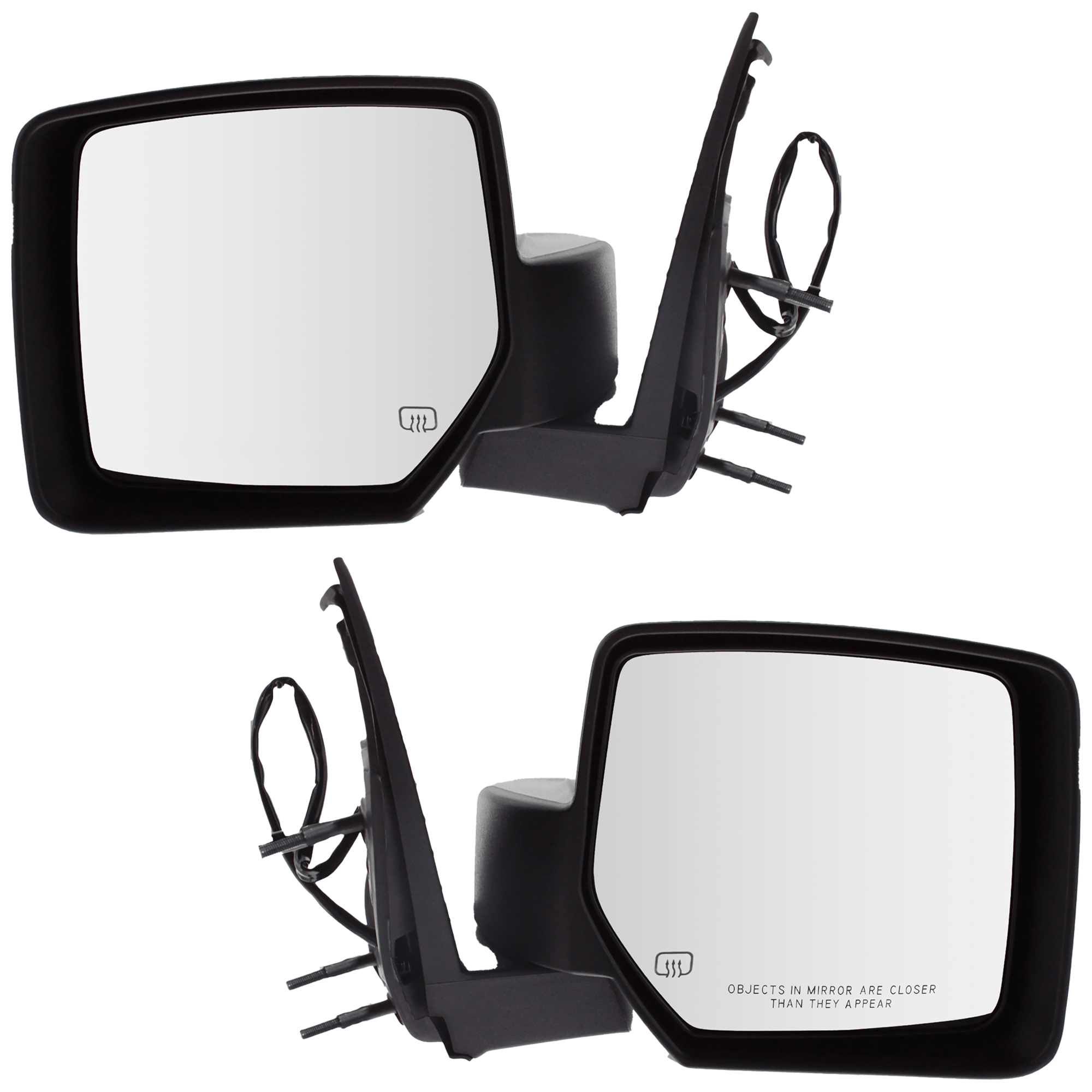 AM LIBERTY 08-12 MIRROR RH AND LH Power Manual Folding Heated Textured No Memory and Prong Connector w 10 Hole 5 Pin Plug SKU SET JJP37ER Partslink CH1320287 CH1321287 OEM 57010078AF 57010185AF