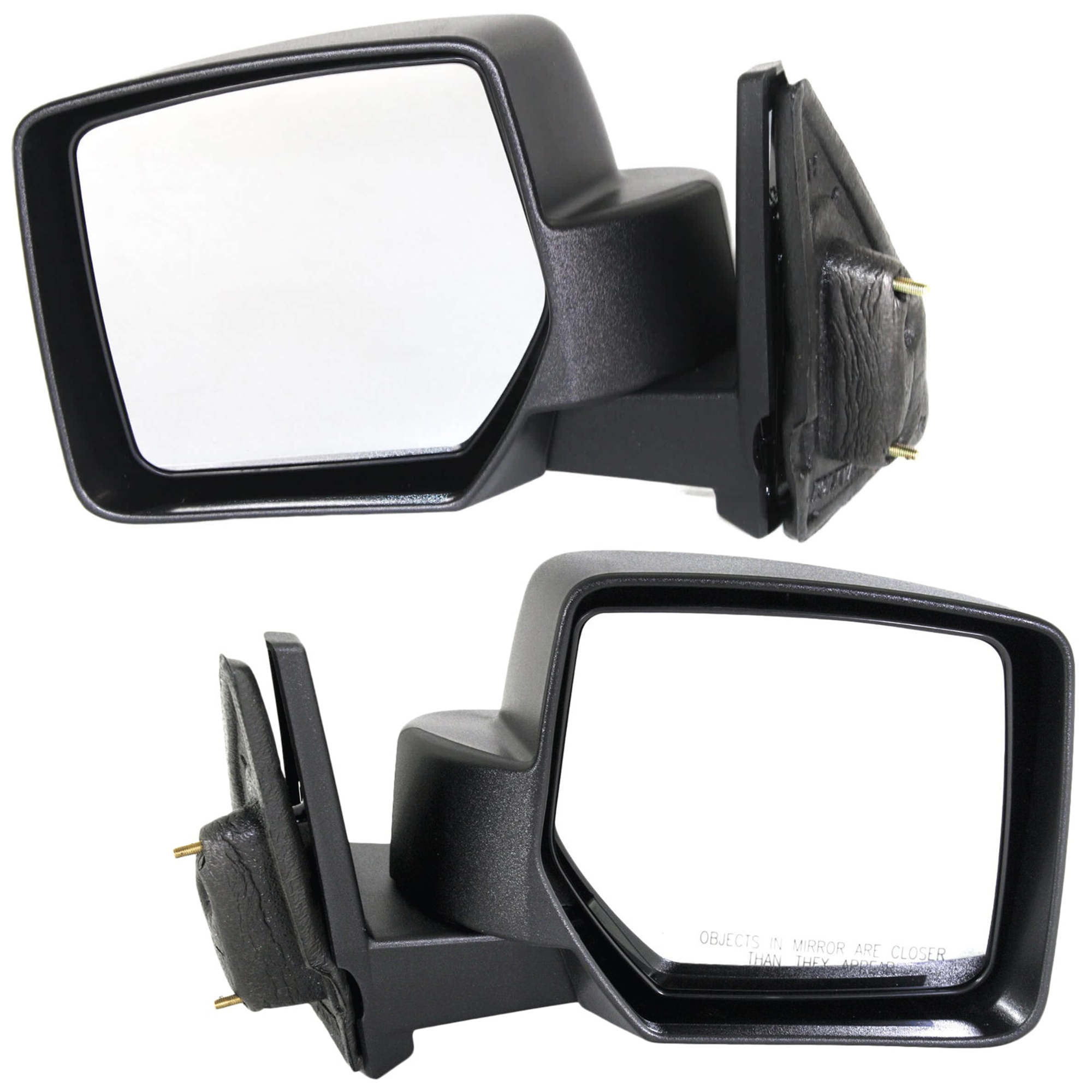 AM PATRIOT 07-17 MIRROR RH AND LH Manual Adjust Manual Folding Non Heated Textured SKU SET JJP46R Partslink CH1320281 CH1321281 OEM 5155456AK 5155457AK