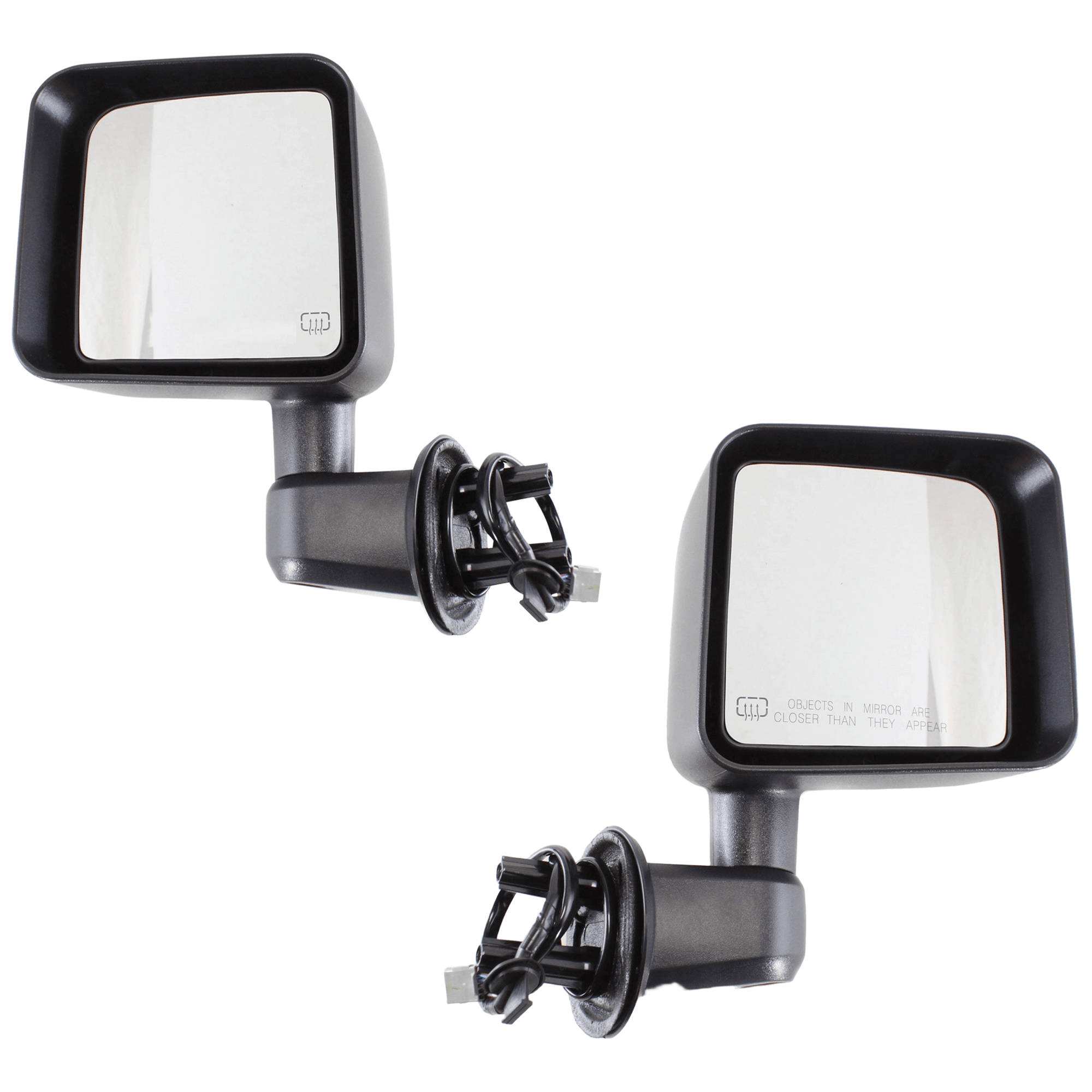 AM WRANGLER JK 11-13 MIRROR RH AND LH Power Manual Folding Heated Textured SKU SET JJP48ER Partslink CH1320319 CH1321319 OEM 5182174AB 5182175AB