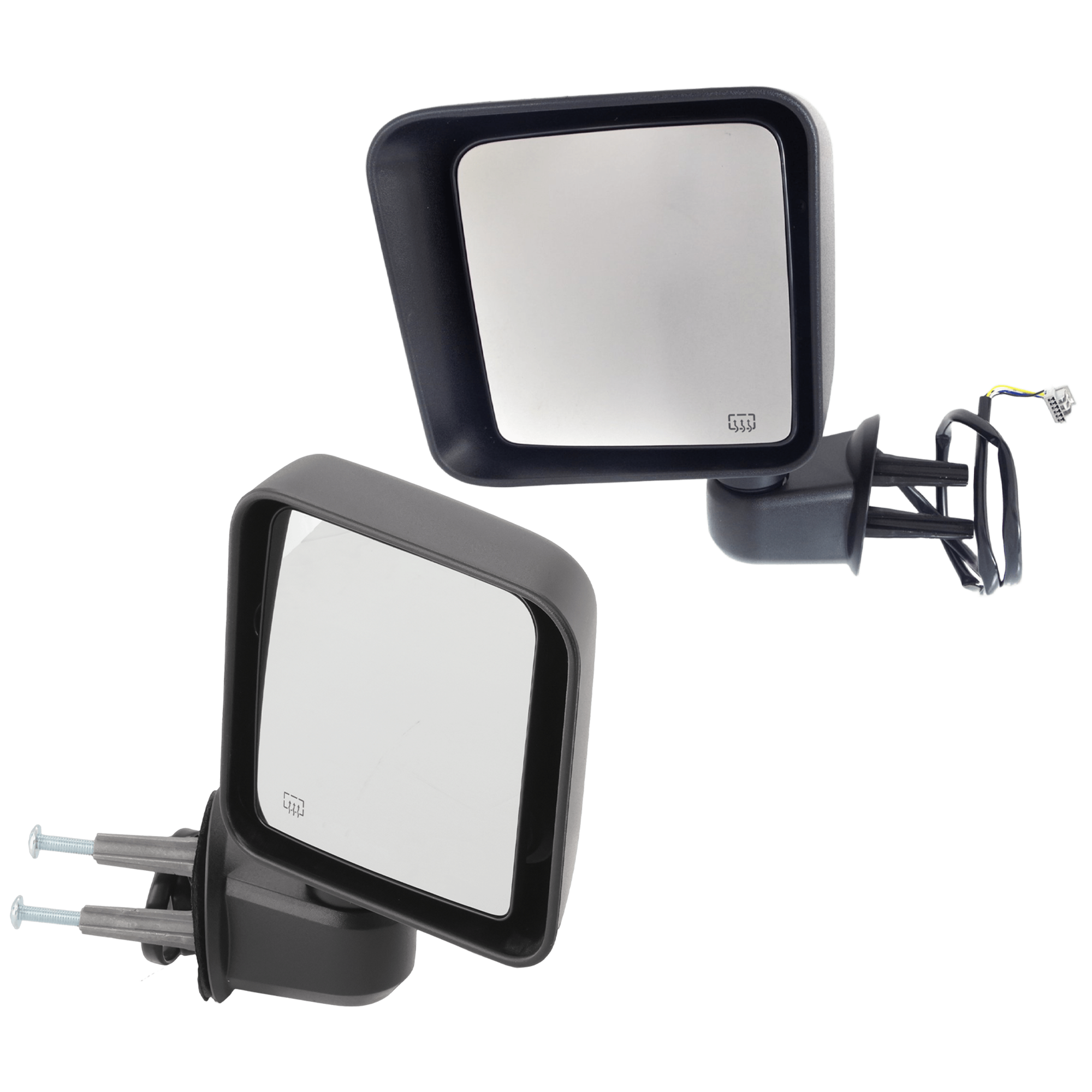 AM WRANGLER JK 14-14 MIRROR RH AND LH Power Manual Folding Heated Textured SKU SET JJP65ER Partslink CH1320372 CH1321372 OEM 68229611AA 68229612AA