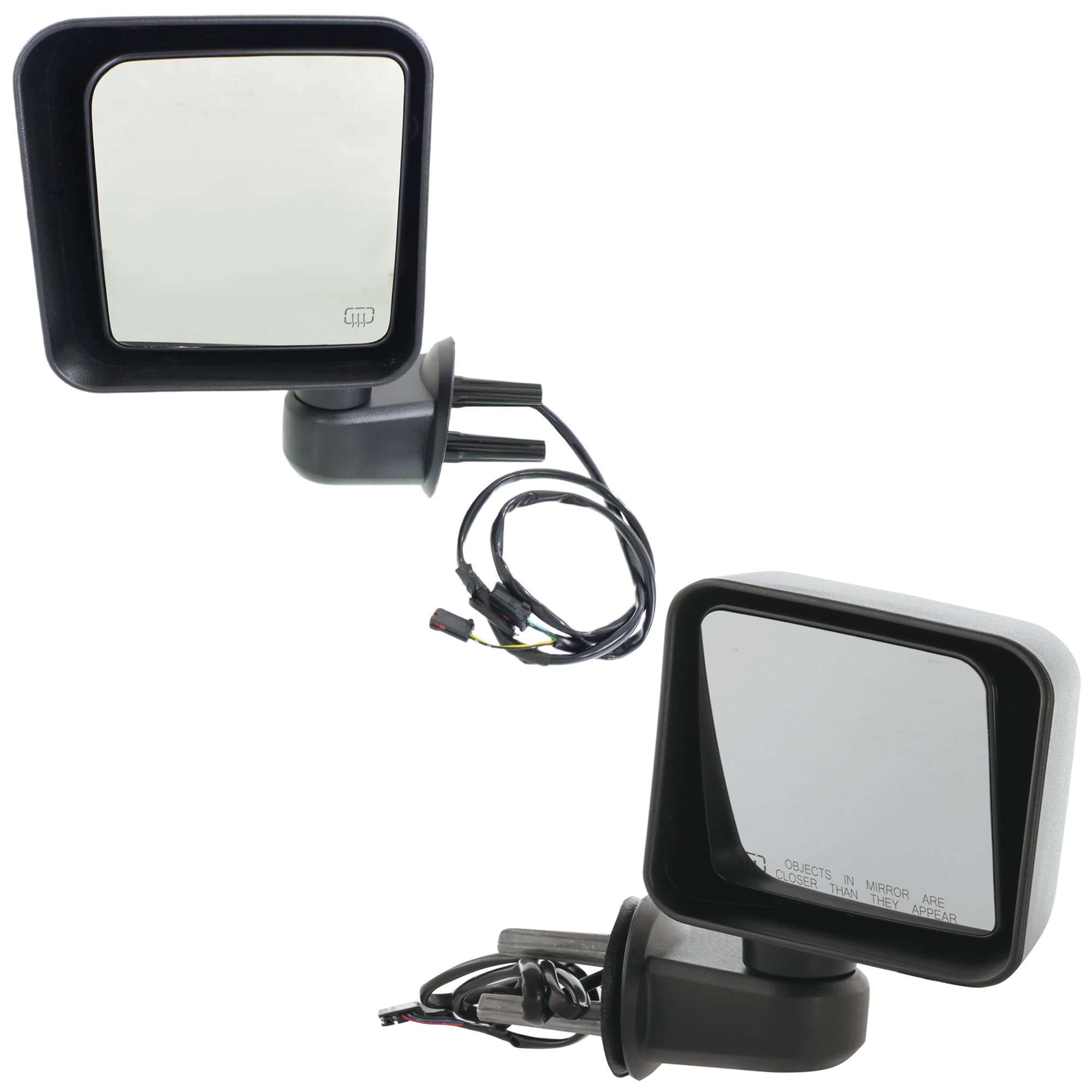 AM WRANGLER JK 15-18 MIRROR RH AND LH Power Manual Folding Heated Textured SKU SET JJP66ER Partslink CH1320390 CH1321390 OEM 68249846AD 68249846AC 68249847