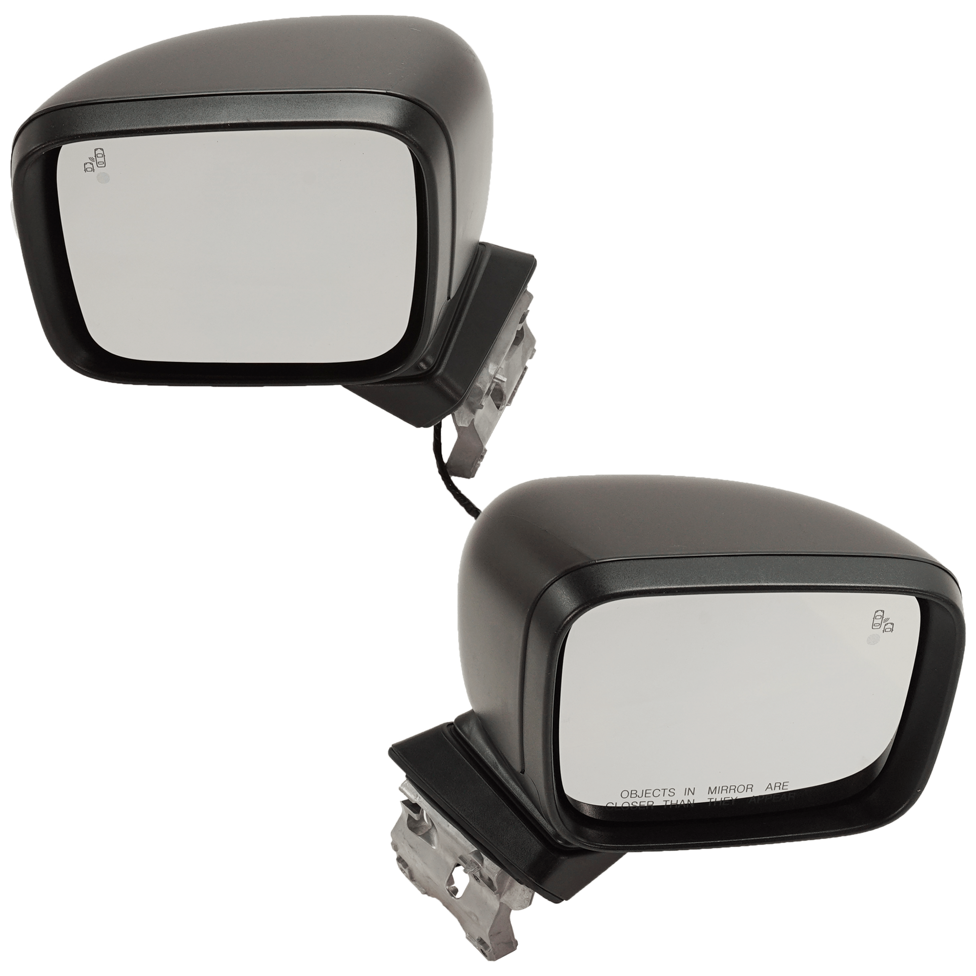 AM RENEGADE 15-23 MIRROR RH AND LH Power Manual Folding Heated Textured w BSD Prong Connector w 6 Hole 6 Pin Plug Side Object Sensor and Signal Light SKU SET JJP82ER S Partslink CH1320482 CH1321482 OEM 5VY89LXHAA 5XA10LS1AA 5VY90LXH