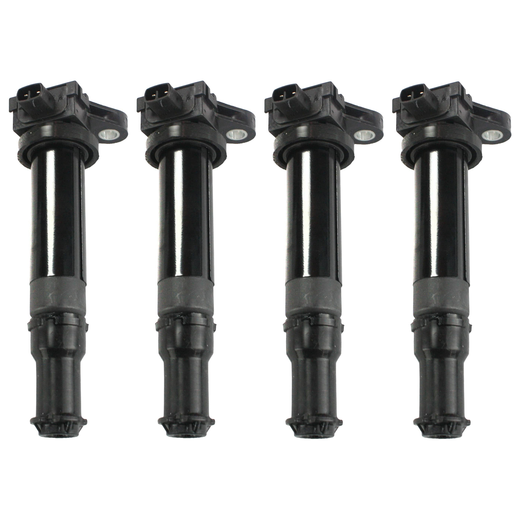AM RIO 06-09 IGNITION COIL Set of 4-12 Volts Blade Type 2 Prong Male Terminal Coil Pack Style SKU SET JK504603-4 OEM 5077-48972-50226-230090-230487