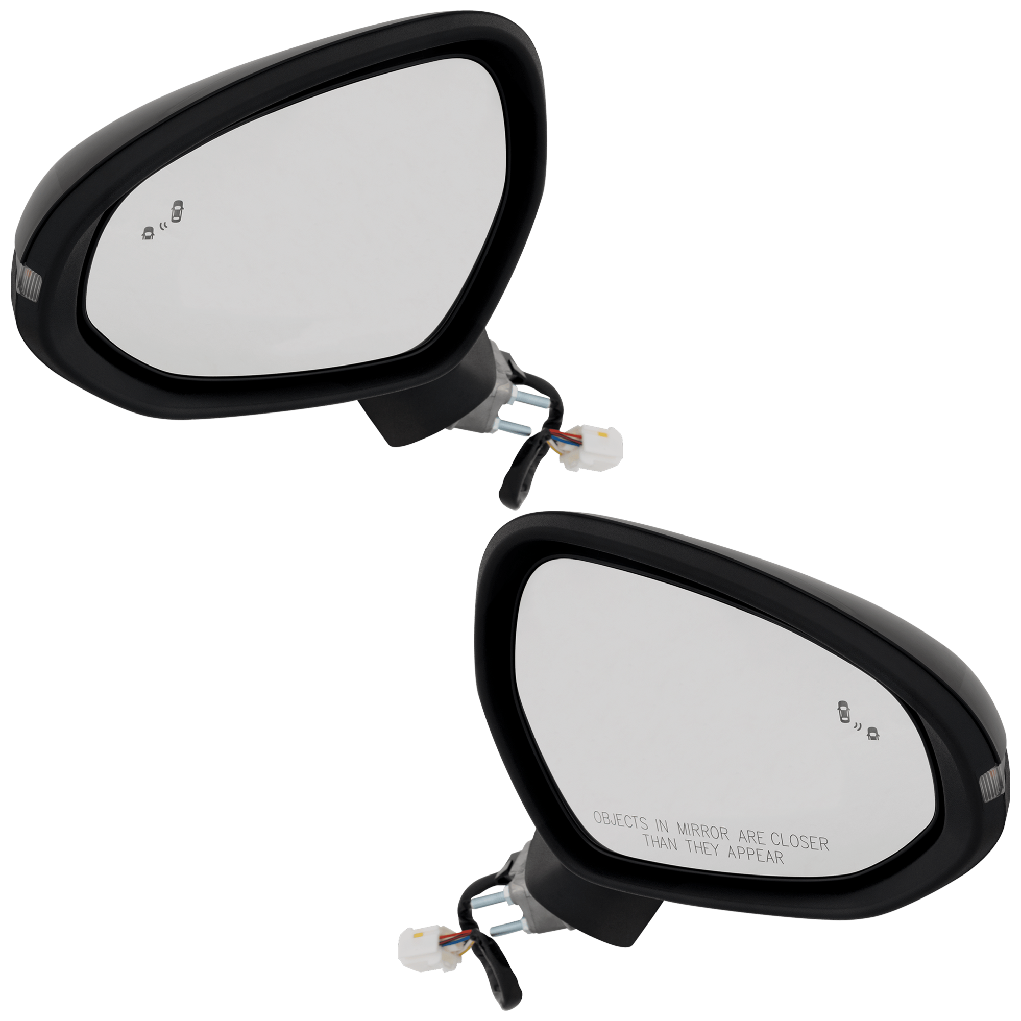 AM K5-21-24 MIRROR RH AND LH Power Manual Folding Heated Paintable GT Line Model w In housing Signal Light BSD in Glass No Memory Puddle Light Auto Dimming SKU SET JKA105ER S Partslink KI1320246 KI1321246 OEM 87610L3080-87620L3080
