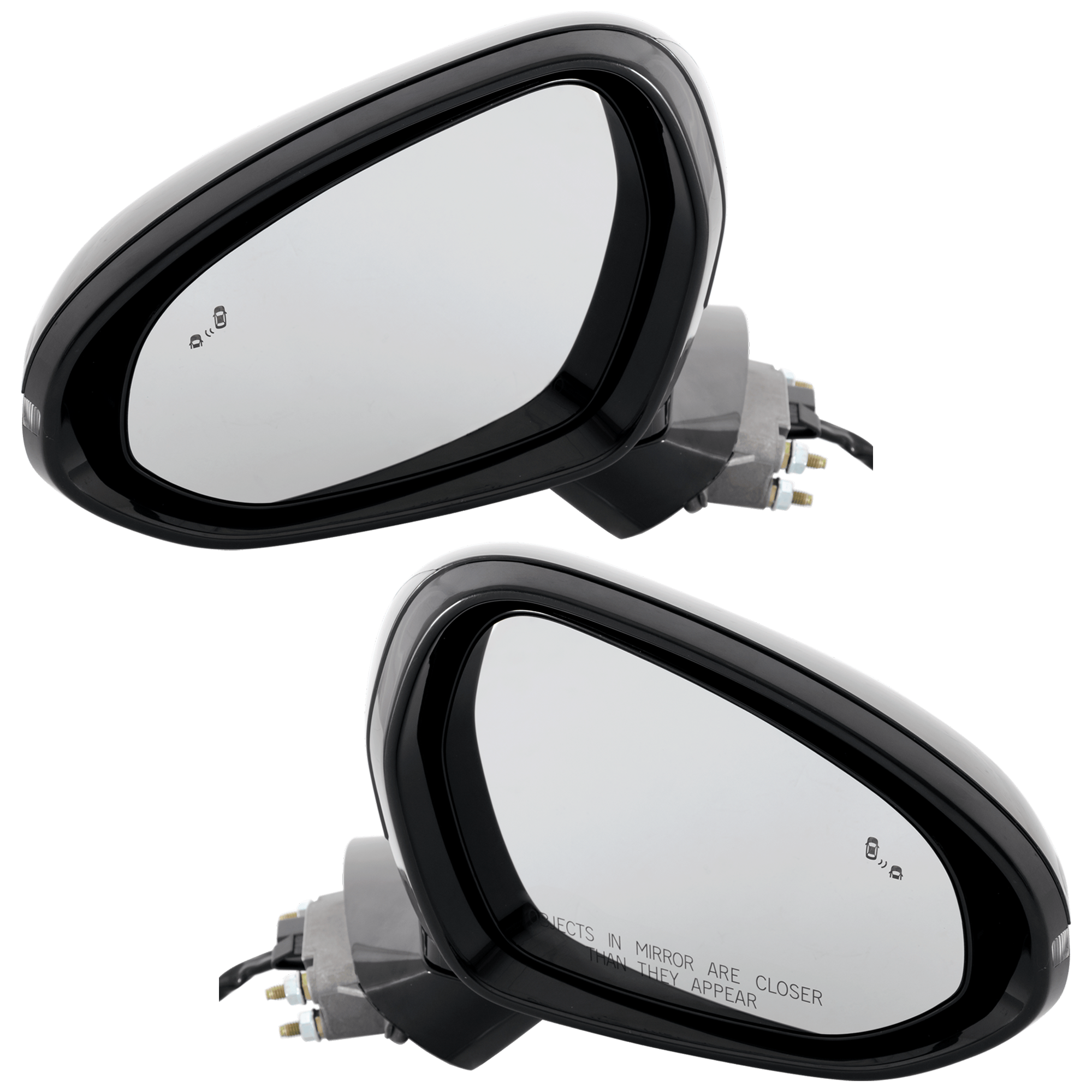 AM K5-21-24 MIRROR RH AND LH Power Manual Folding Heated Gloss Black GT GT Line Models w In housing Signal Light BSD in Glass No Memory Puddle Light Auto Dimming SKU SET JKA106ER S Partslink KI1320247 KI1321247 OEM 87610L3020-87620L3020