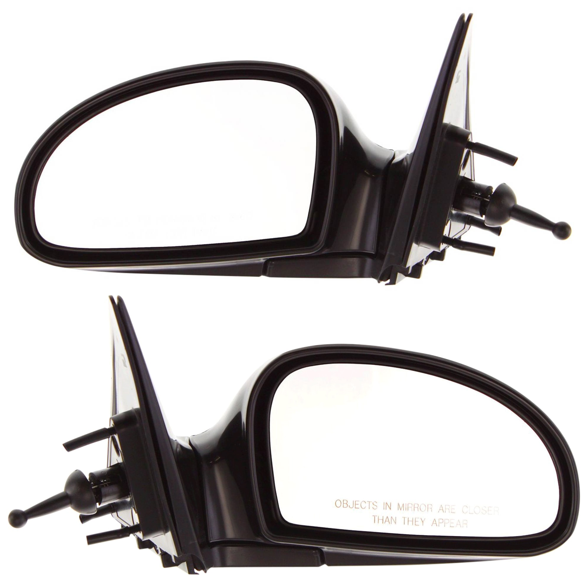 AM SPECTRA 04-09 MIRROR RH AND LH Manual Adjust Manual Folding Non Heated Paintable Chrome Glass Sedan Hatchback SKU SET JKA14R Partslink KI1320125 KI1321125 OEM 876102F051-876202F201