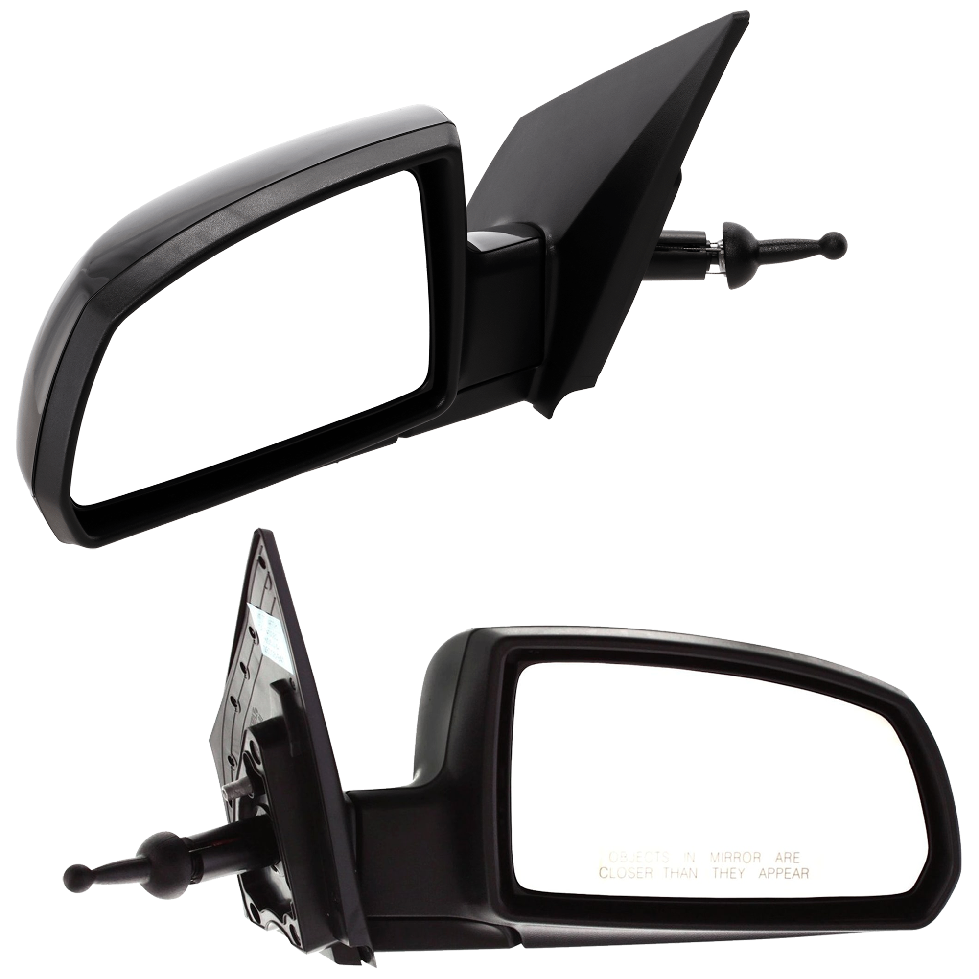 AM RIO 06-09 MIRROR RH AND LH Manual Adjust Manual Folding Non Heated Paintable Hatchback Sedan SKU SET JKA22R Partslink KI1320138 KI1321138 OEM 876101G000-876201G600