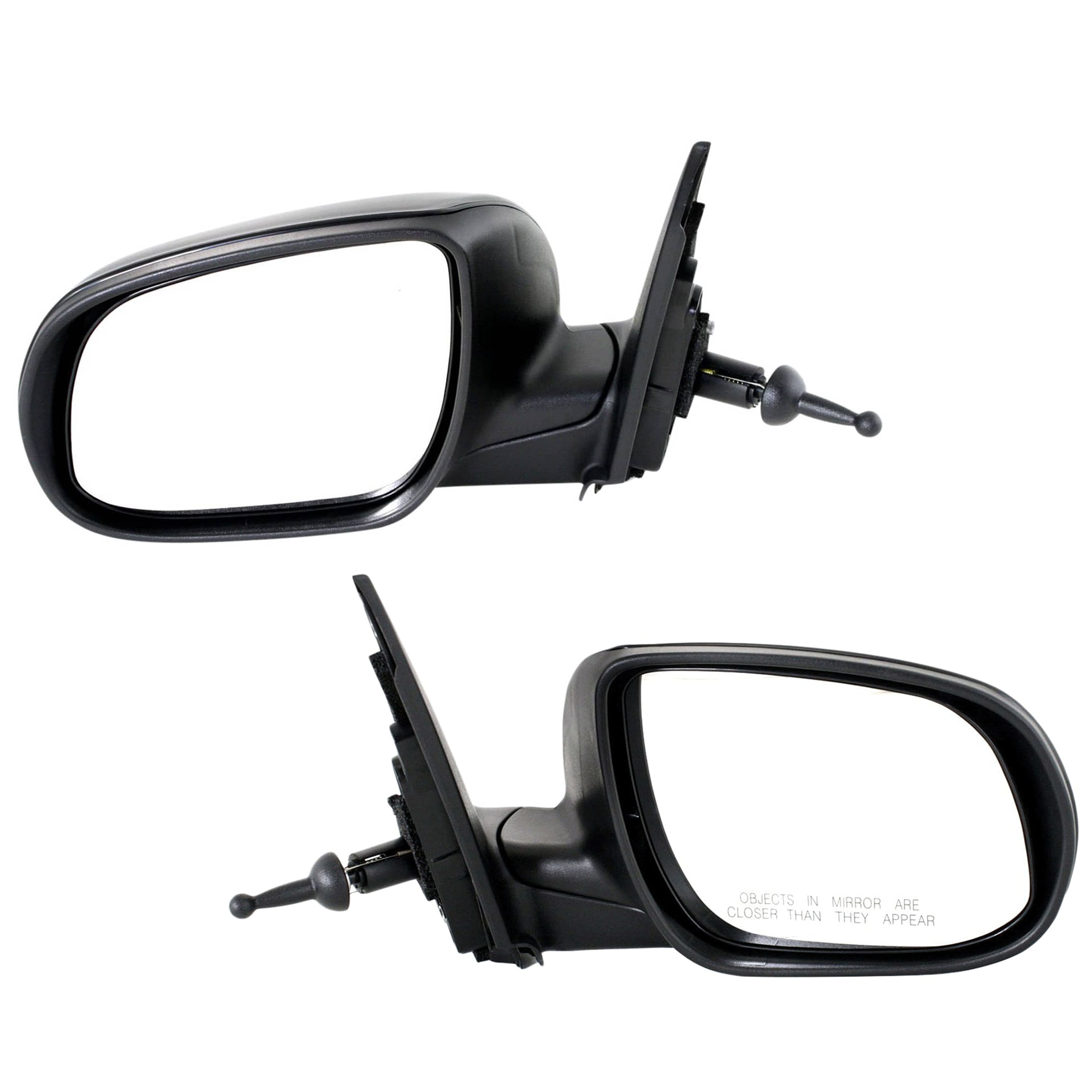 AM RIO RIO5-10-11 MIRROR RH AND LH Manual Adjust Manual Folding Non Heated Paintable SKU SET JKA41R Partslink KI1320151 KI1321151 OEM 876101G002-876201G602