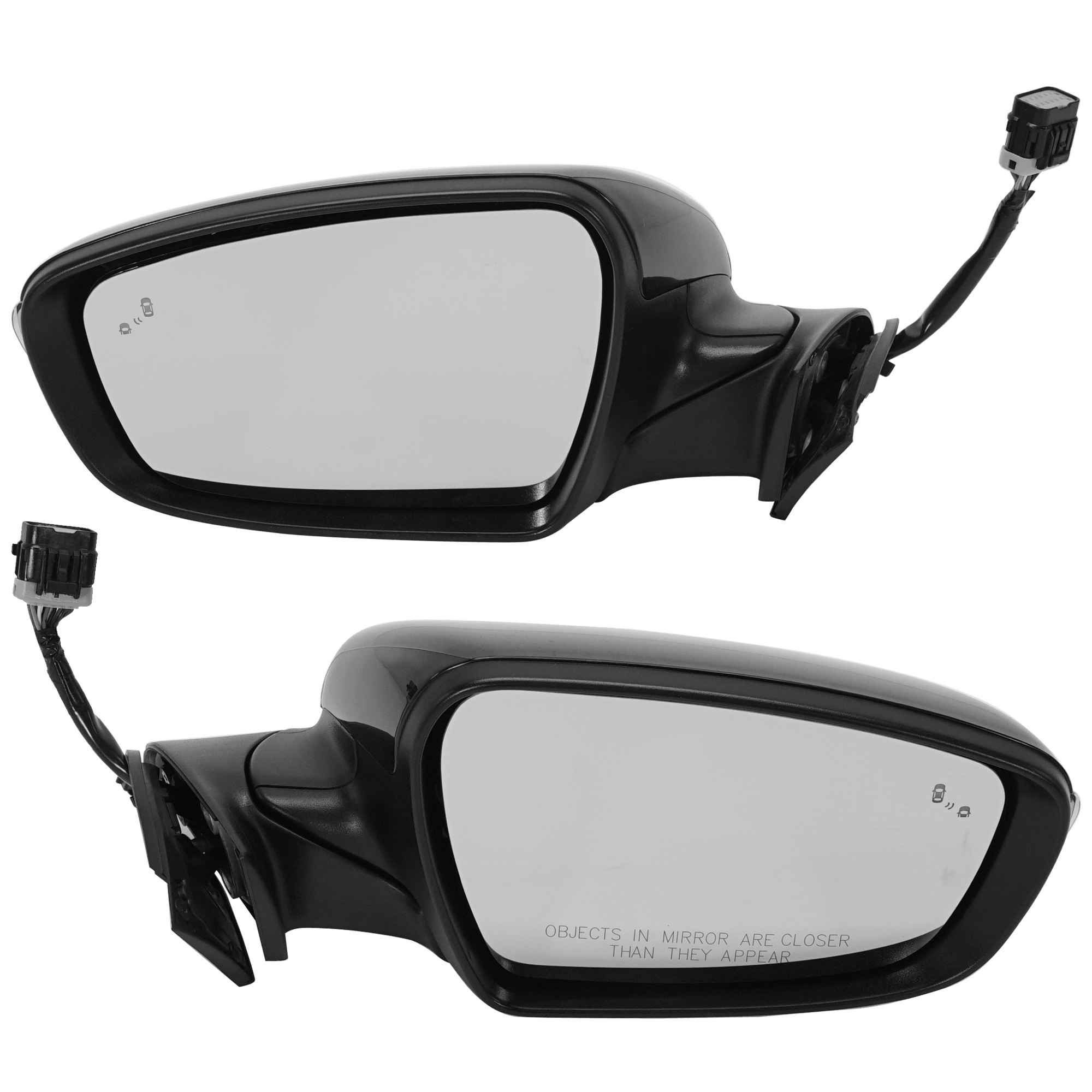 AM FORTE FORTE5-17-18 MIRROR RH AND LH Power Power Folding Heated Paintable w BSD Puddle Light and Signal Light SKU SET JKA93ER S Partslink KI1320215 KI1321215 OEM 87610B0040-87620B0040