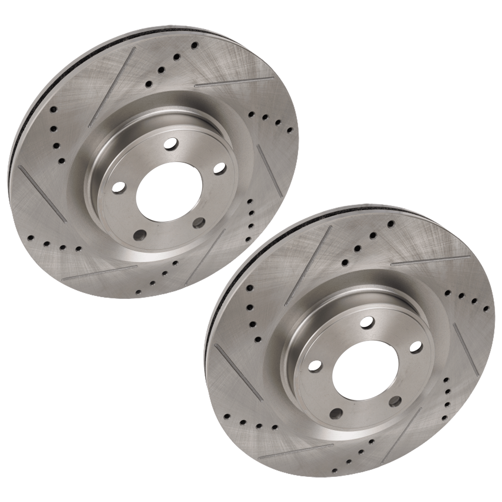 AM EDGE 07-14 MKX 07-15 FRONT BRAKE DISC RH AND LH Cross drilled and Slotted SKU SET JL27110042DRS2