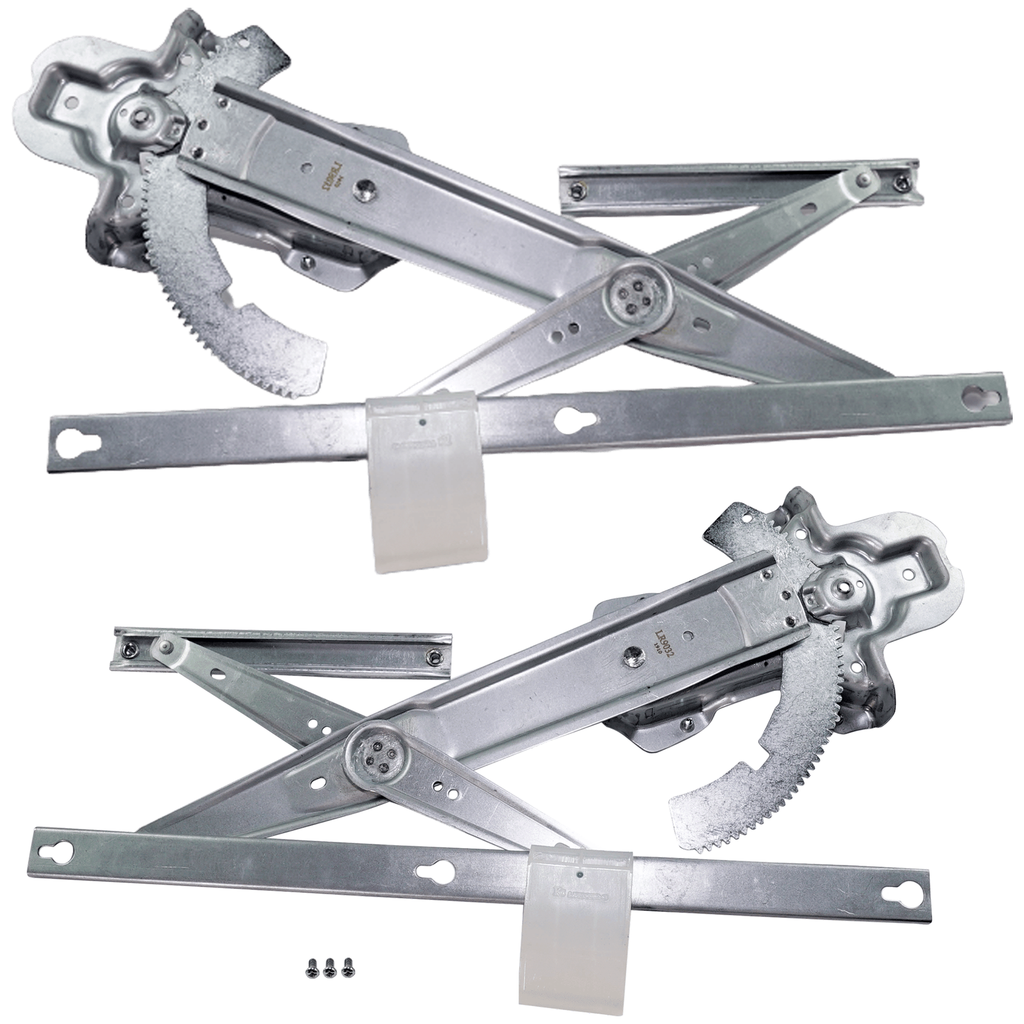 AM DISCOVERY 96-02 FRONT WINDOW REGULATOR RH AND LH Set of 2 Power Without Motor SKU SET JL462909 OEM LR006373 LR006374