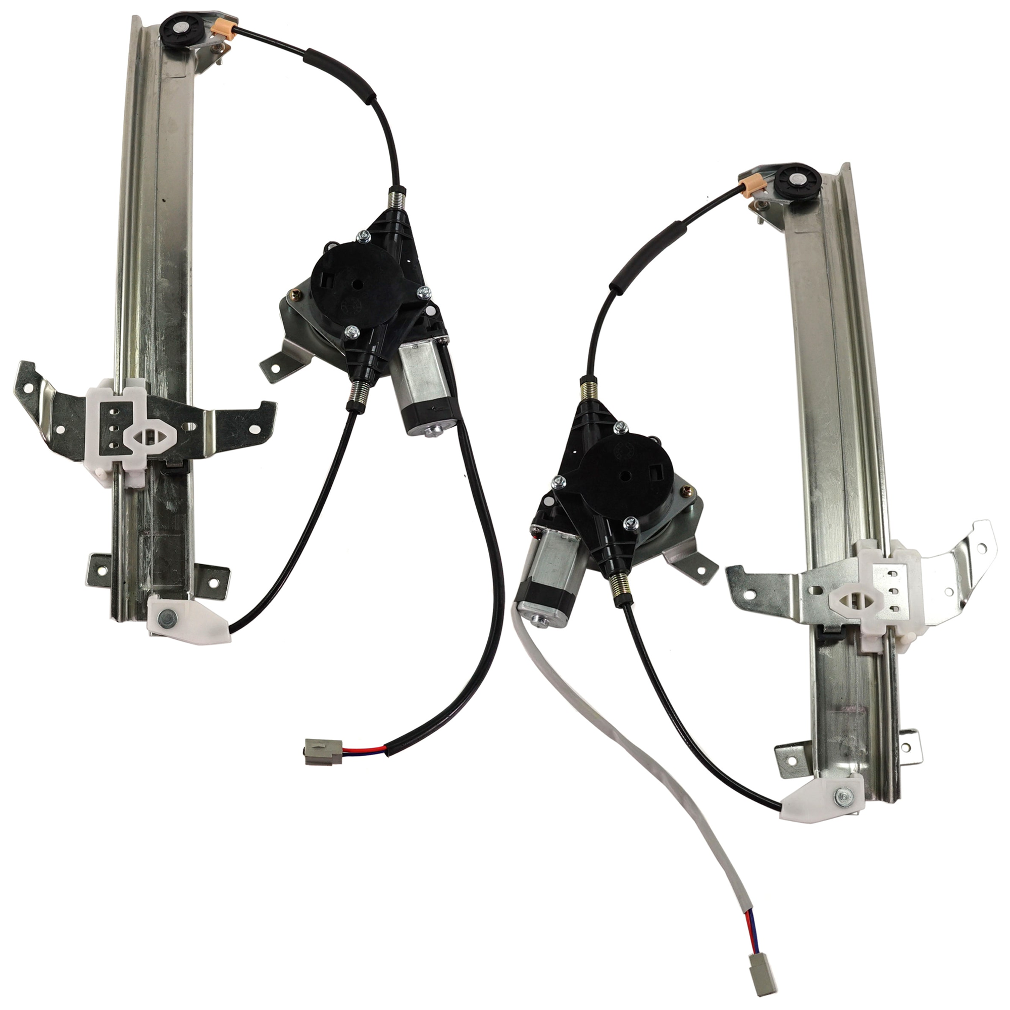 AM TOWN CAR 93-97 FRONT WINDOW REGULATOR RH AND LH Power w Motor SKU SET JL462913 Partslink FO1350124 FO1351124 OEM 1W7Z5423394AA F2VY5423394B F3V