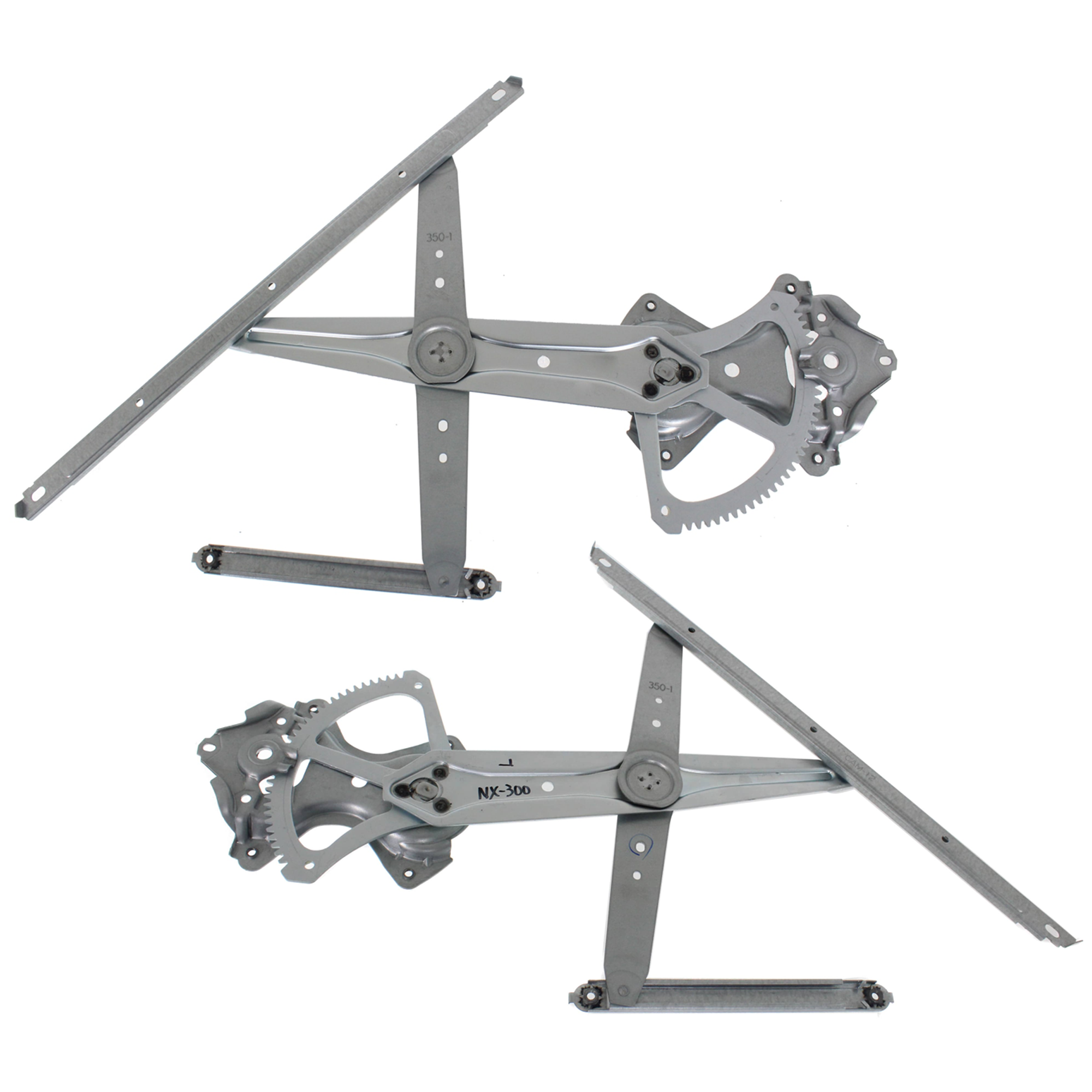 AM NX300H 15-21 FRONT AND REAR WINDOW REGULATOR LH Power w o Motor 19-21 Front ES250 ES350 ES300H Japan Built Vehicle SKU SET JL462958 Partslink LX1350116 LX1550115 OEM 6980278010-6980278020